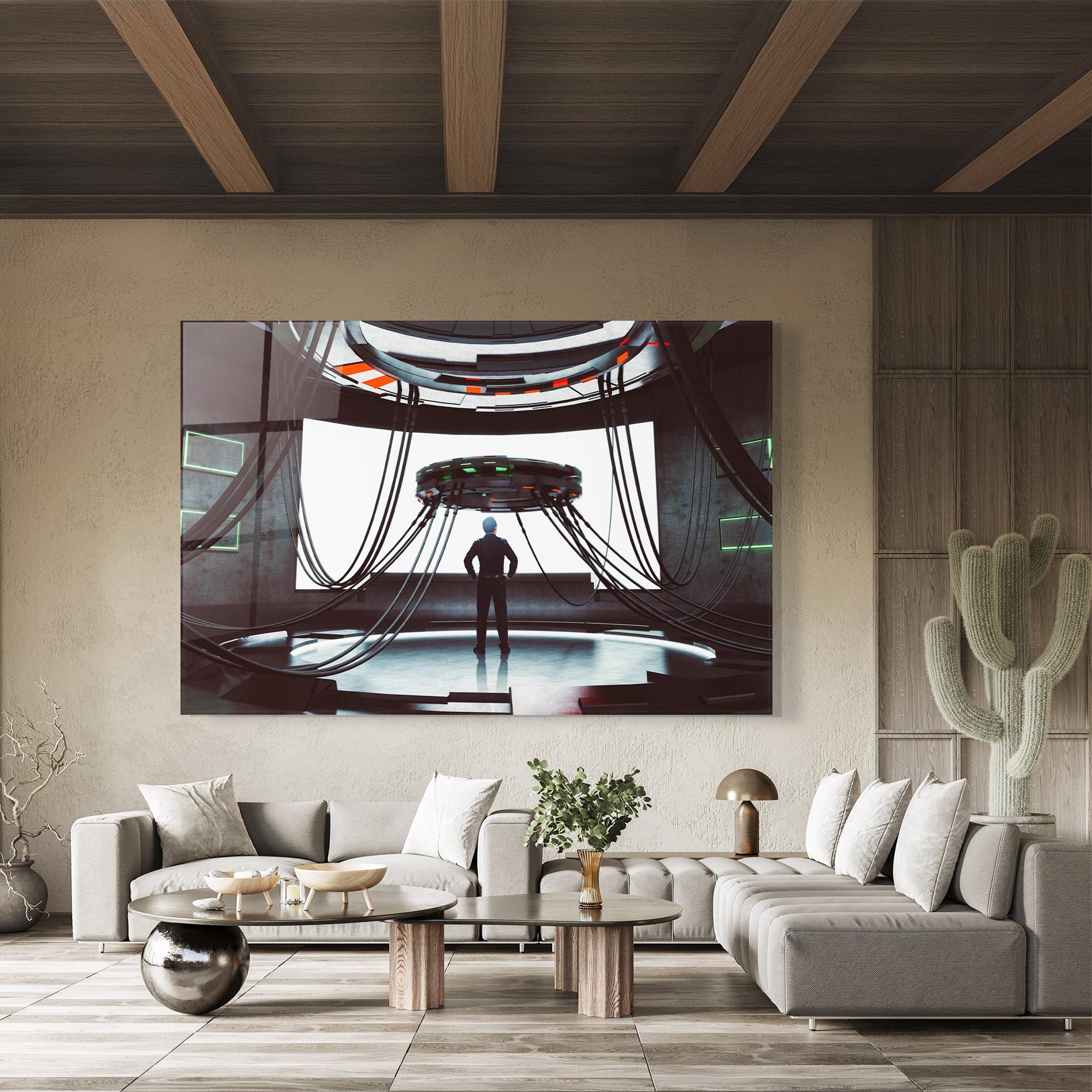 Стъклена картина Cyber Chronicle mockup 8