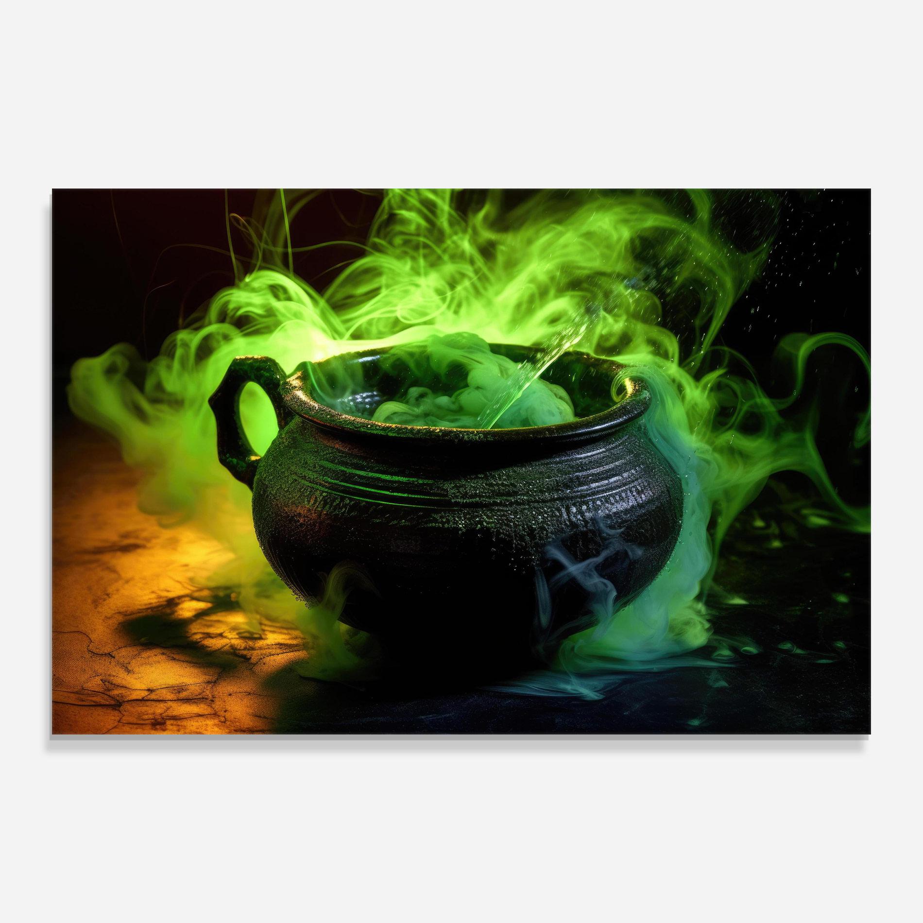 Стъклена картина Green Portion mockup 0