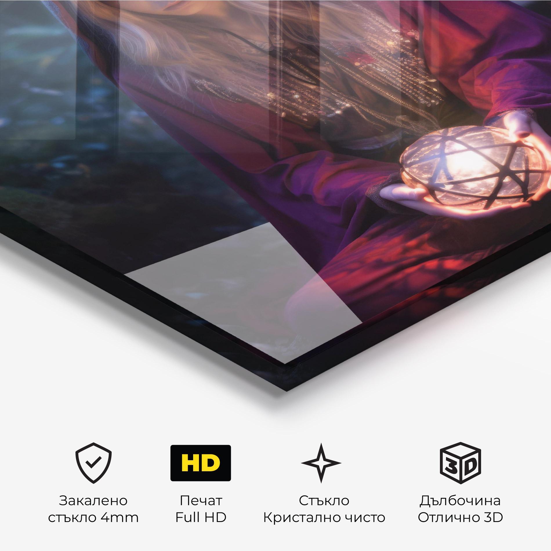 Стъклена картина Garden Witch mockup 3