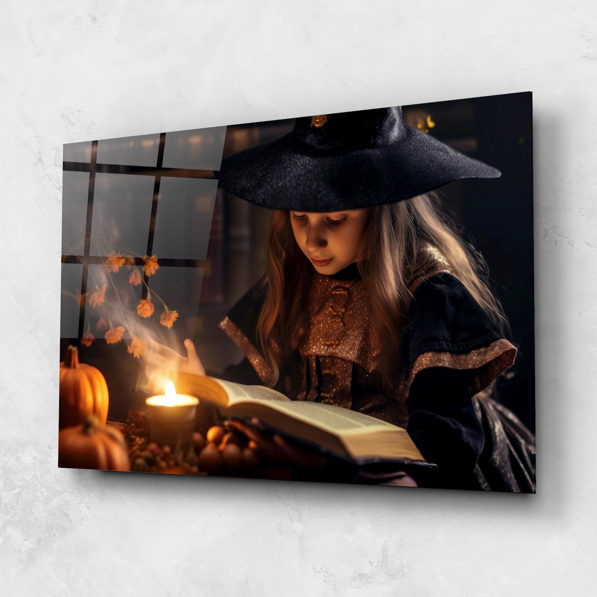 Стъклена картина Little Witch mockup 1
