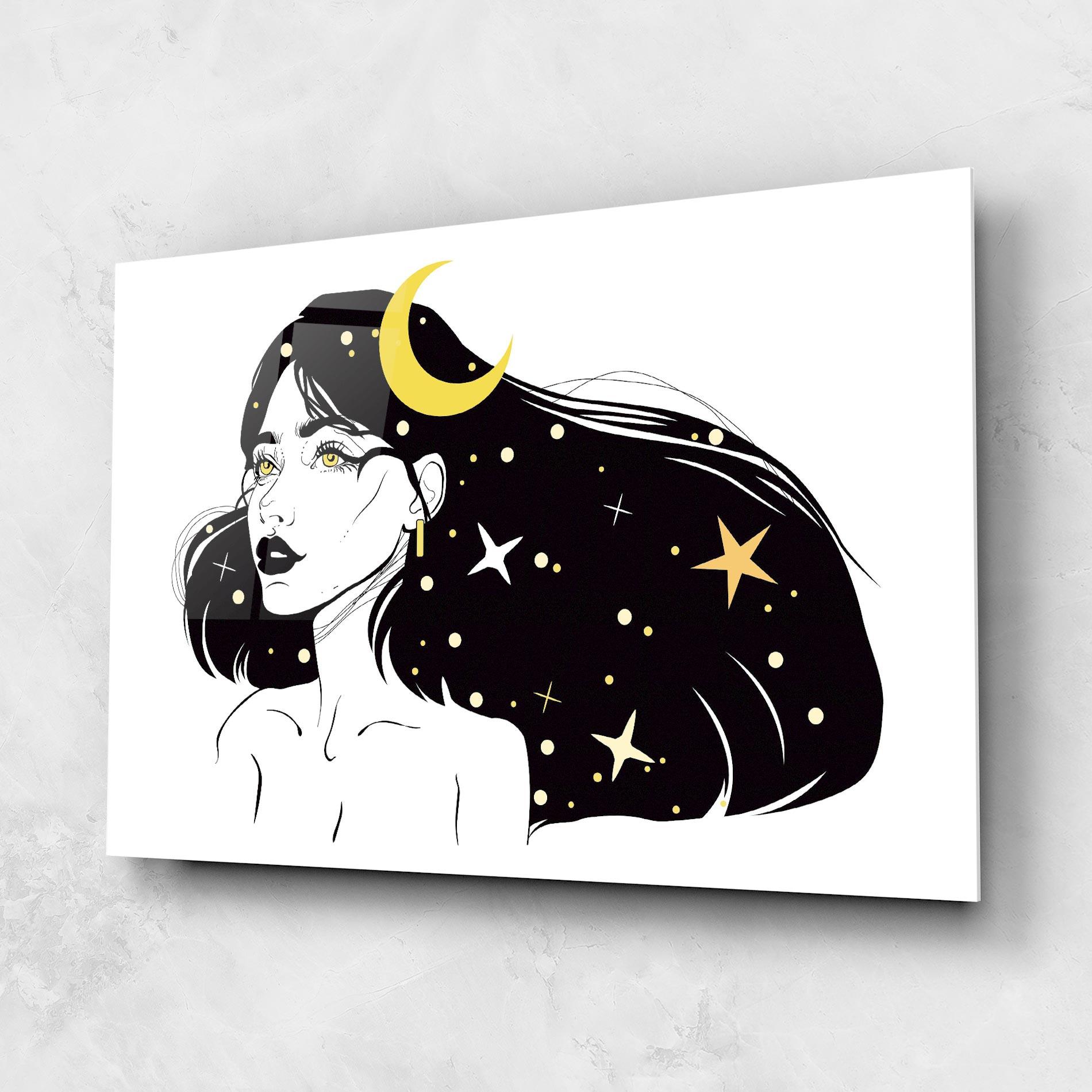 Стъклена картина Night Witch mockup 1