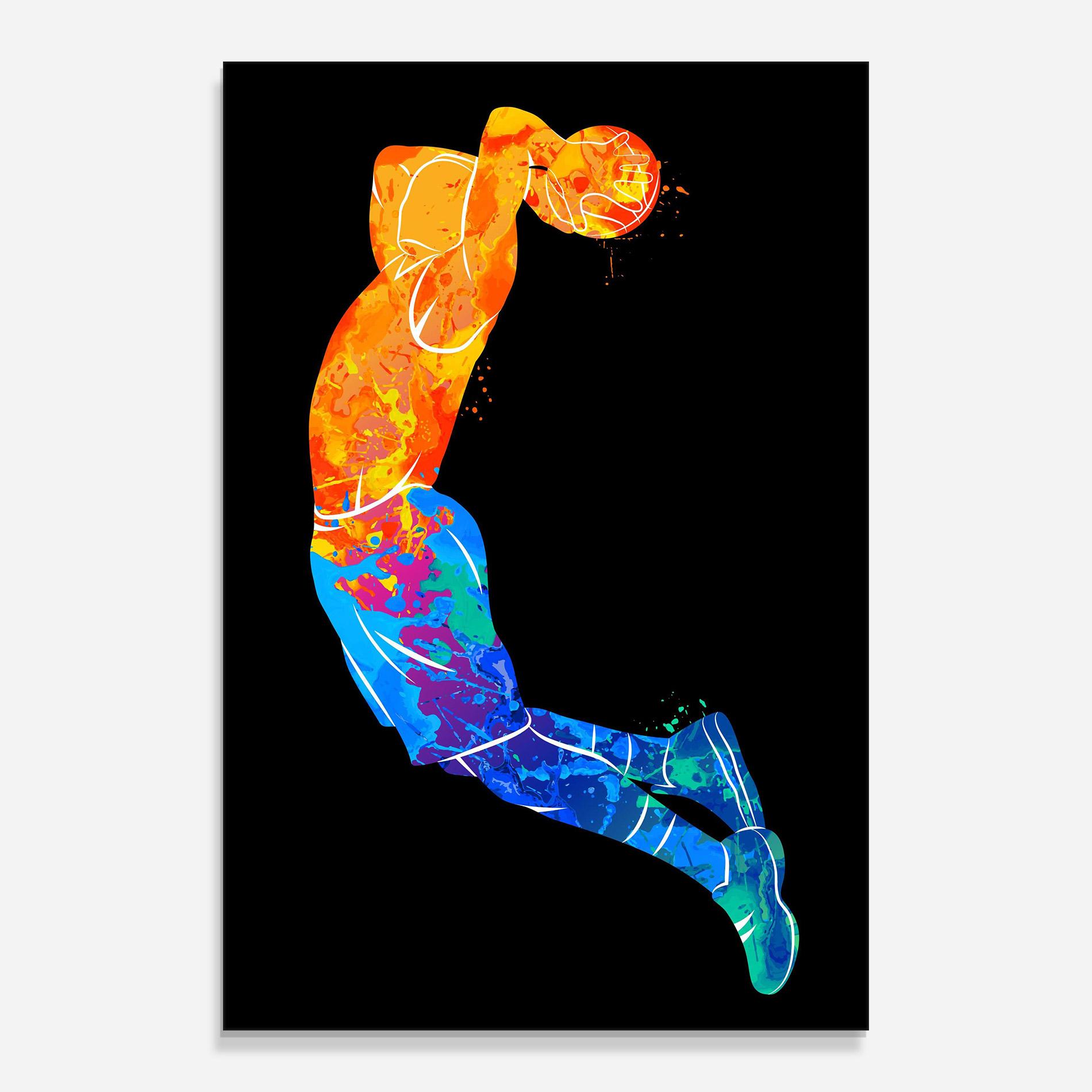 Стъклена картина Blue Orange Basket mockup 0