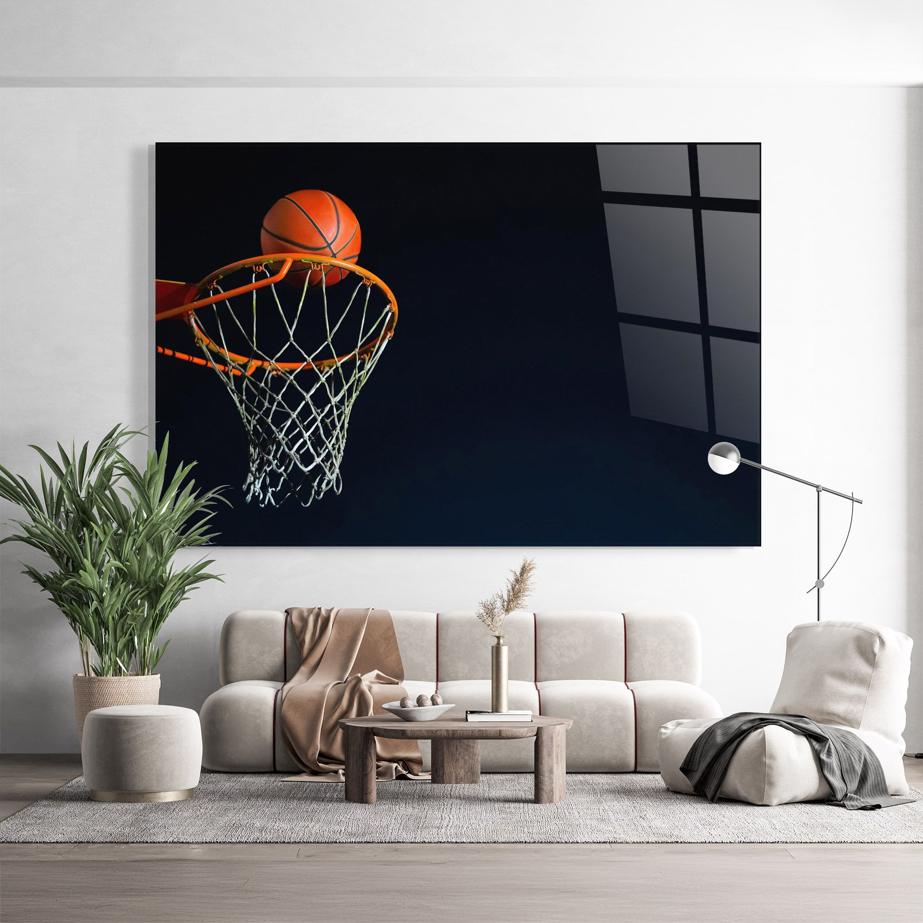 Basketball Hoop On Black mockup 9