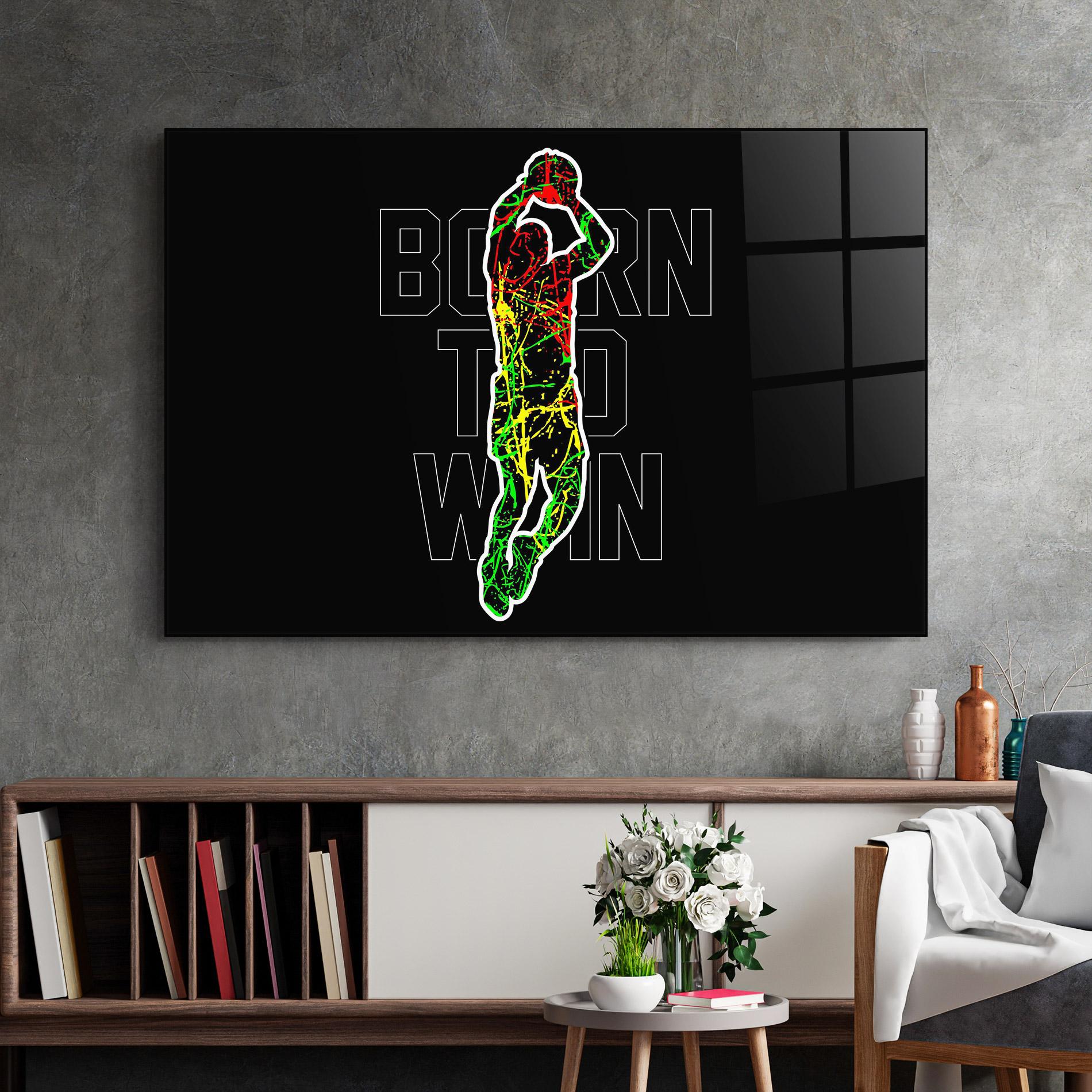 Стъклена картина Basket Win mockup 2