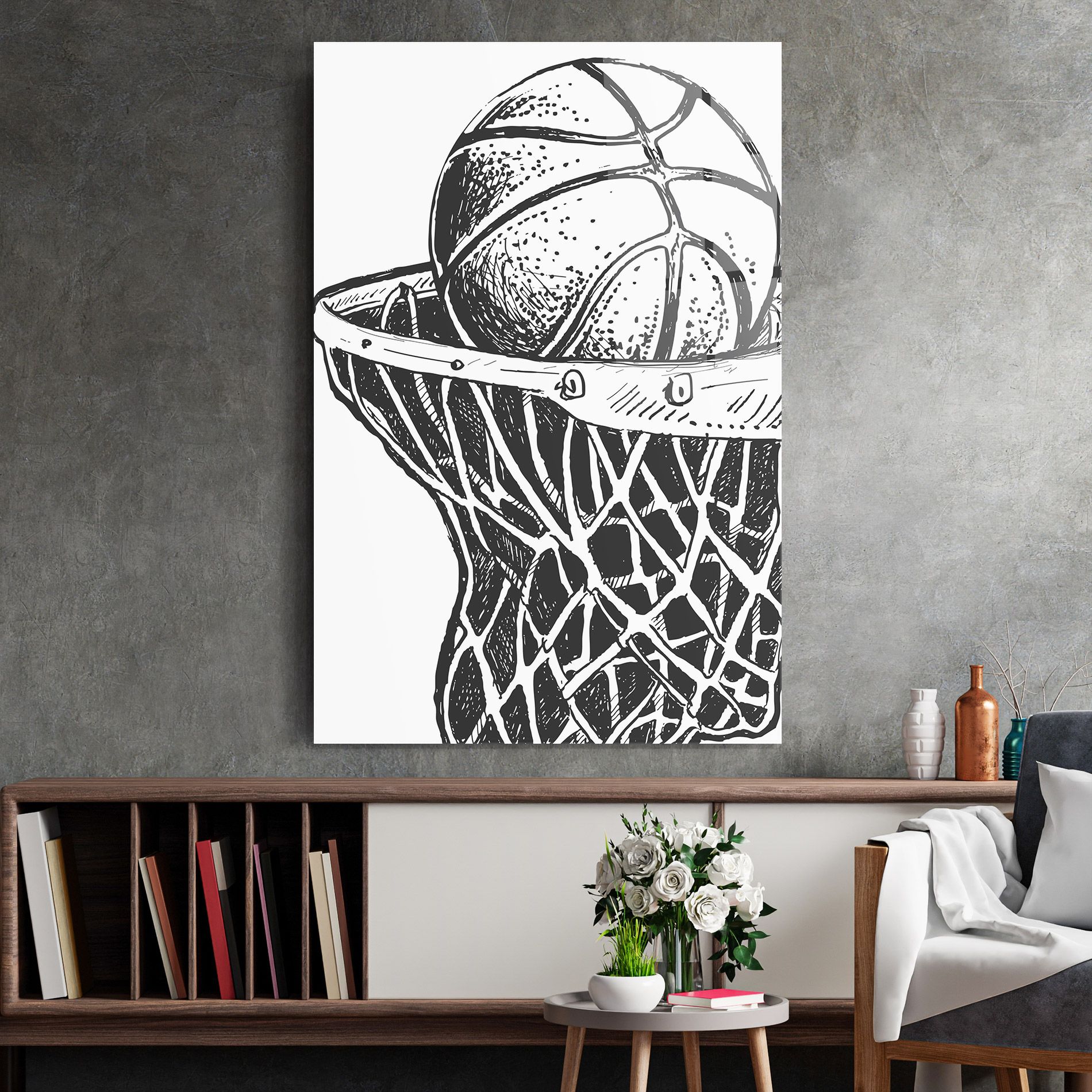 Basketball Grey Hoop mockup 2