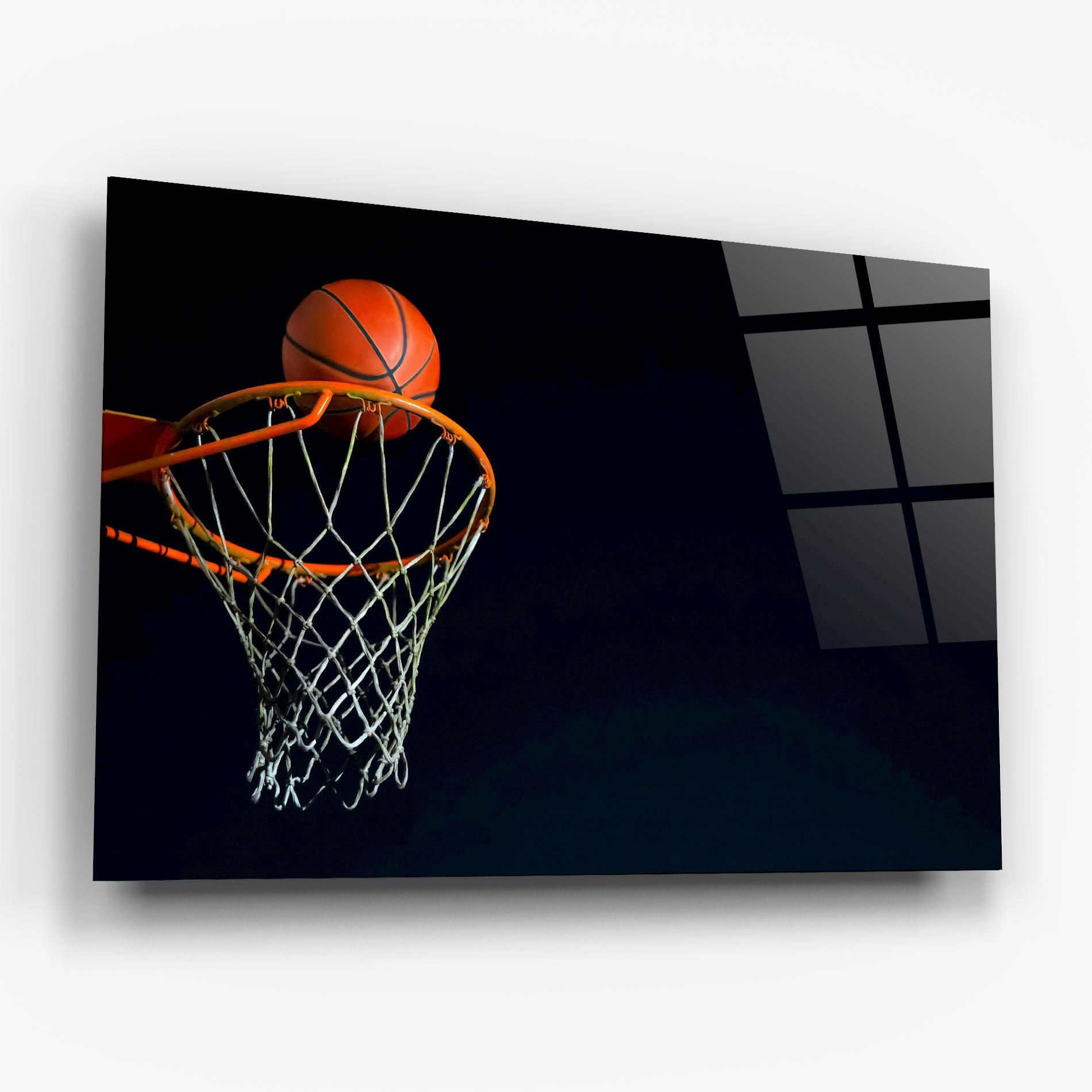 Basketball Hoop On Black mockup 6