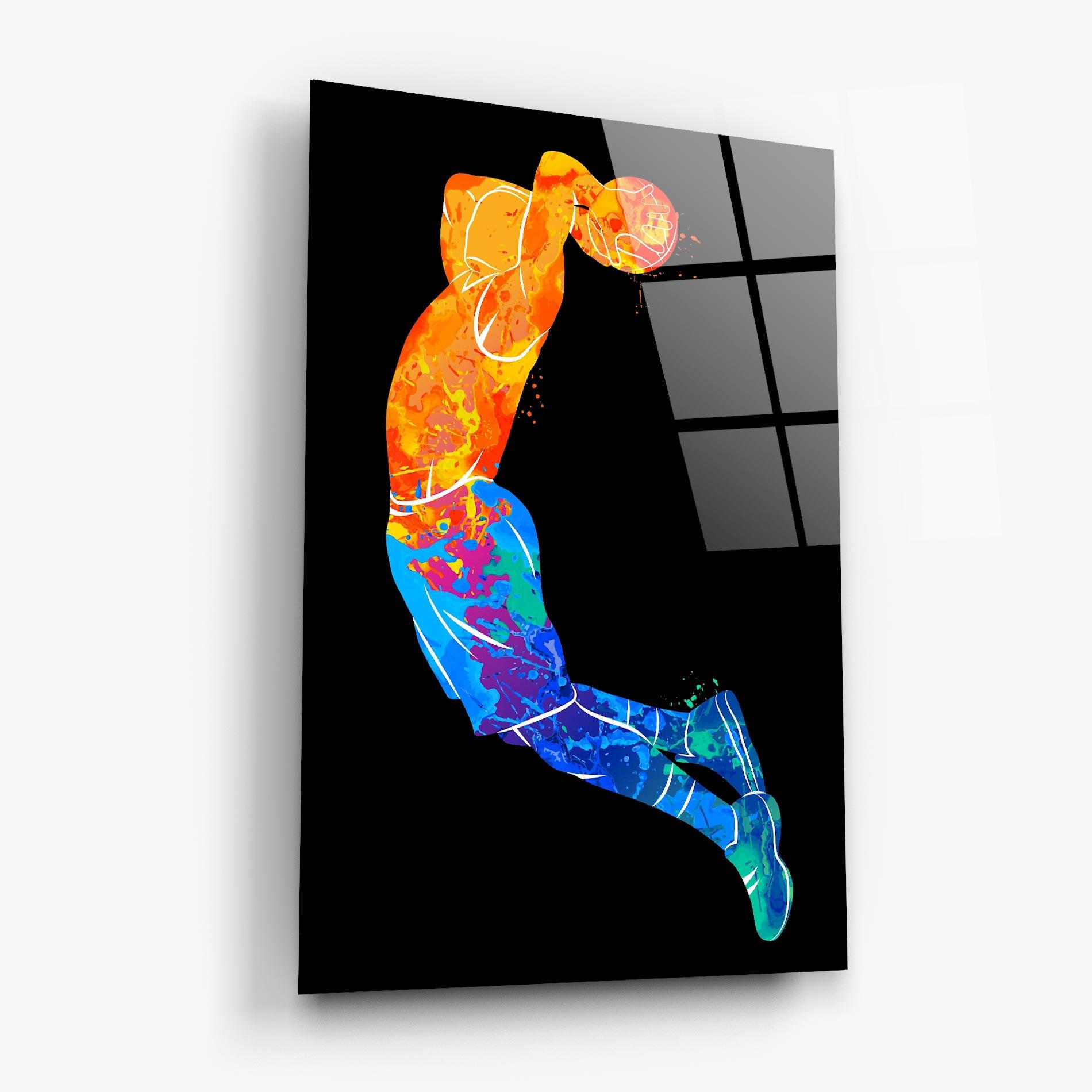 Стъклена картина Blue Orange Basket mockup 6