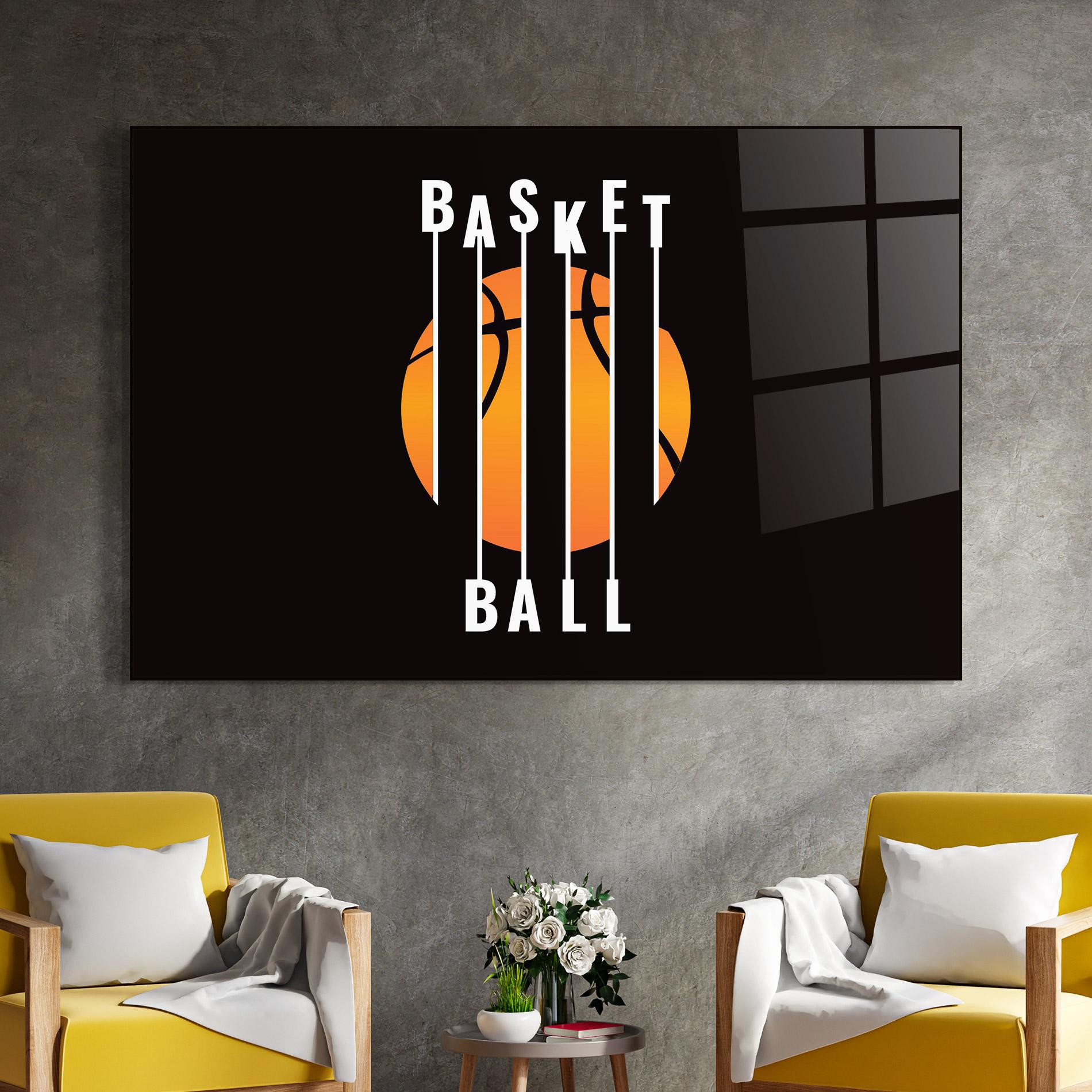 Стъклена картина Basket Ball mockup 4