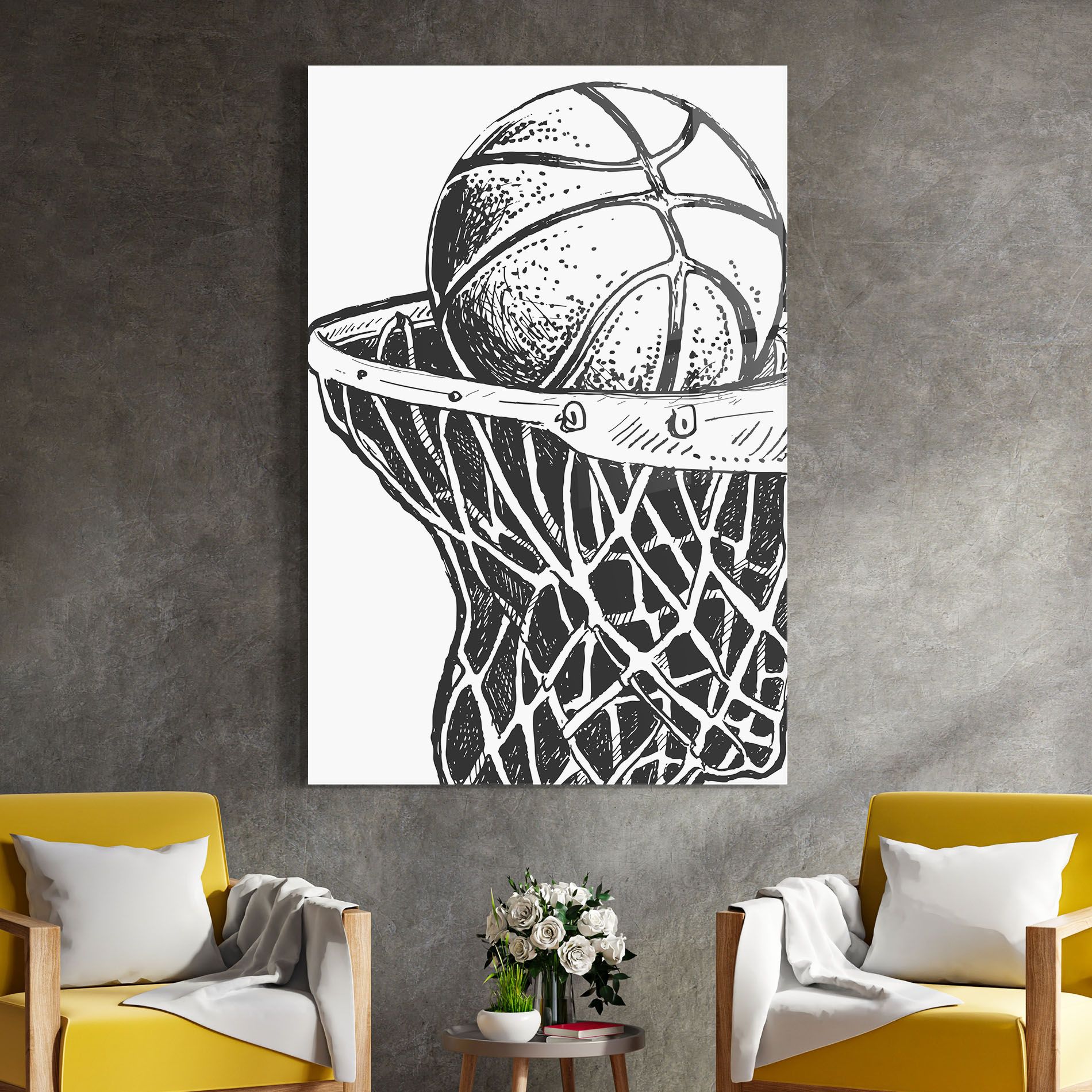 Basketball Grey Hoop mockup 4