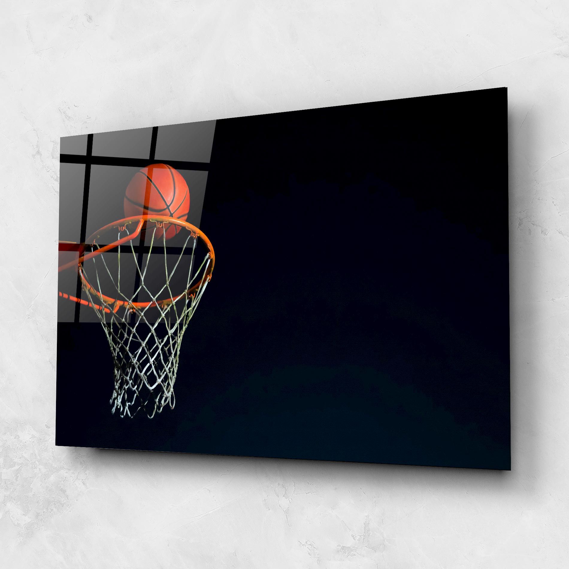 Basketball Hoop On Black mockup 1