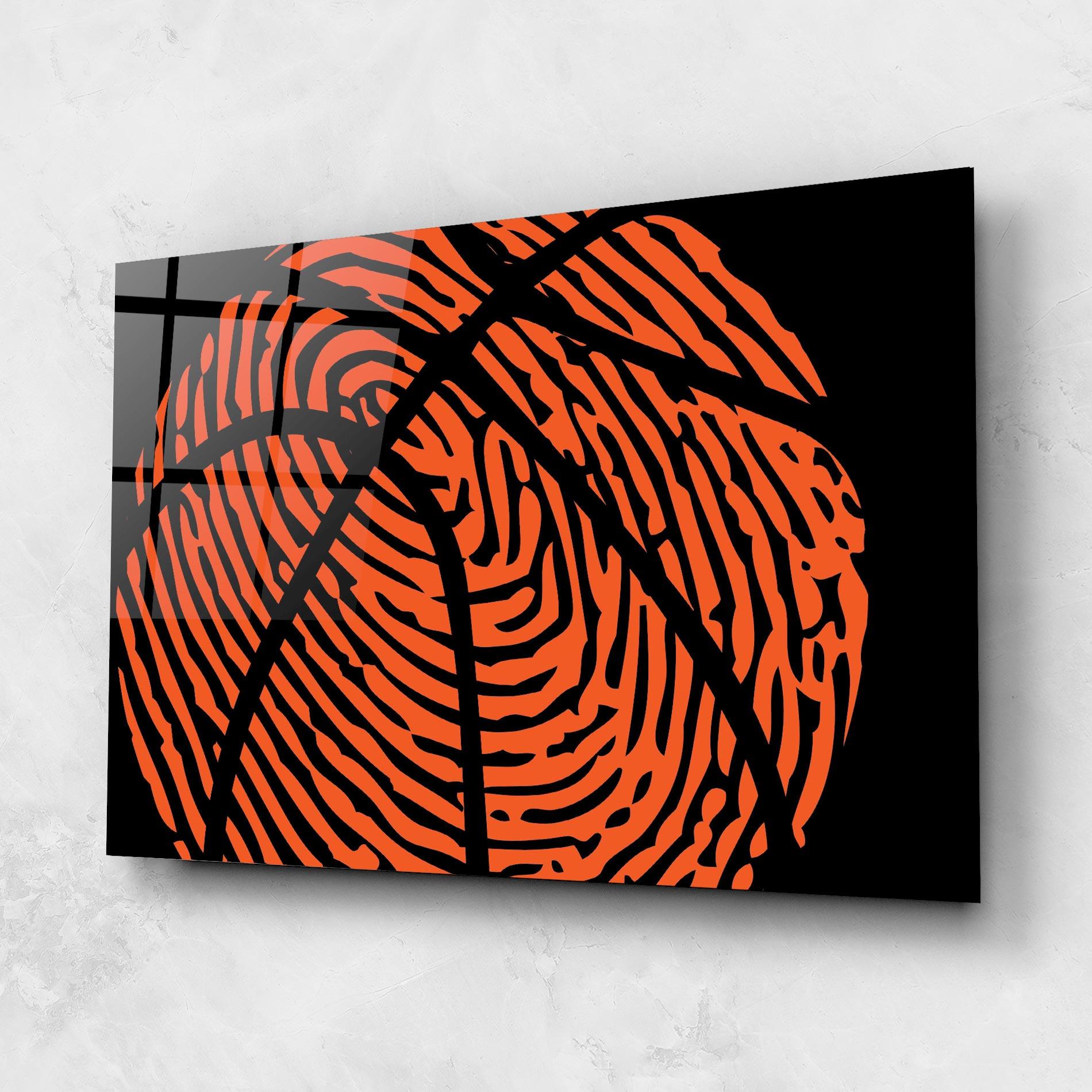 Стъклена картина Fingerprint Basketball mockup 1