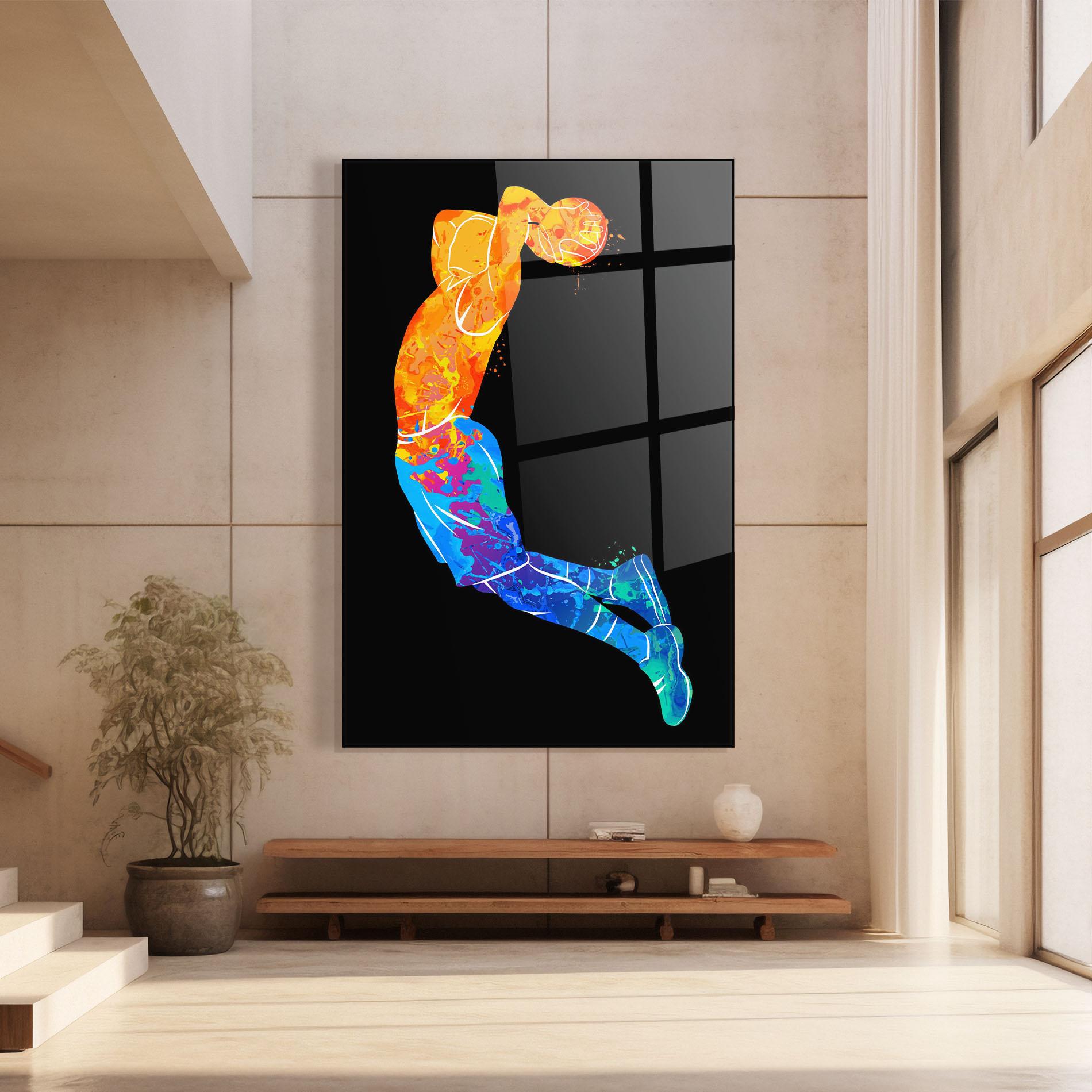 Стъклена картина Blue Orange Basket mockup 8