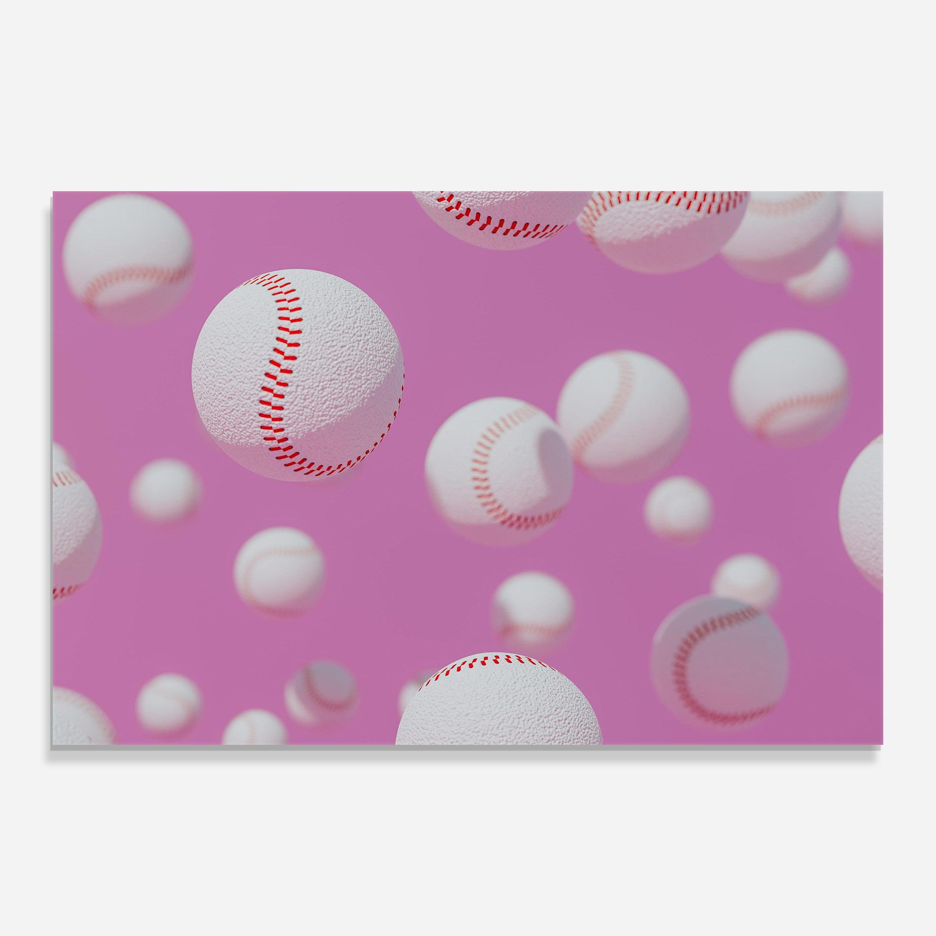 Baseball Balls On Pink mockup 0