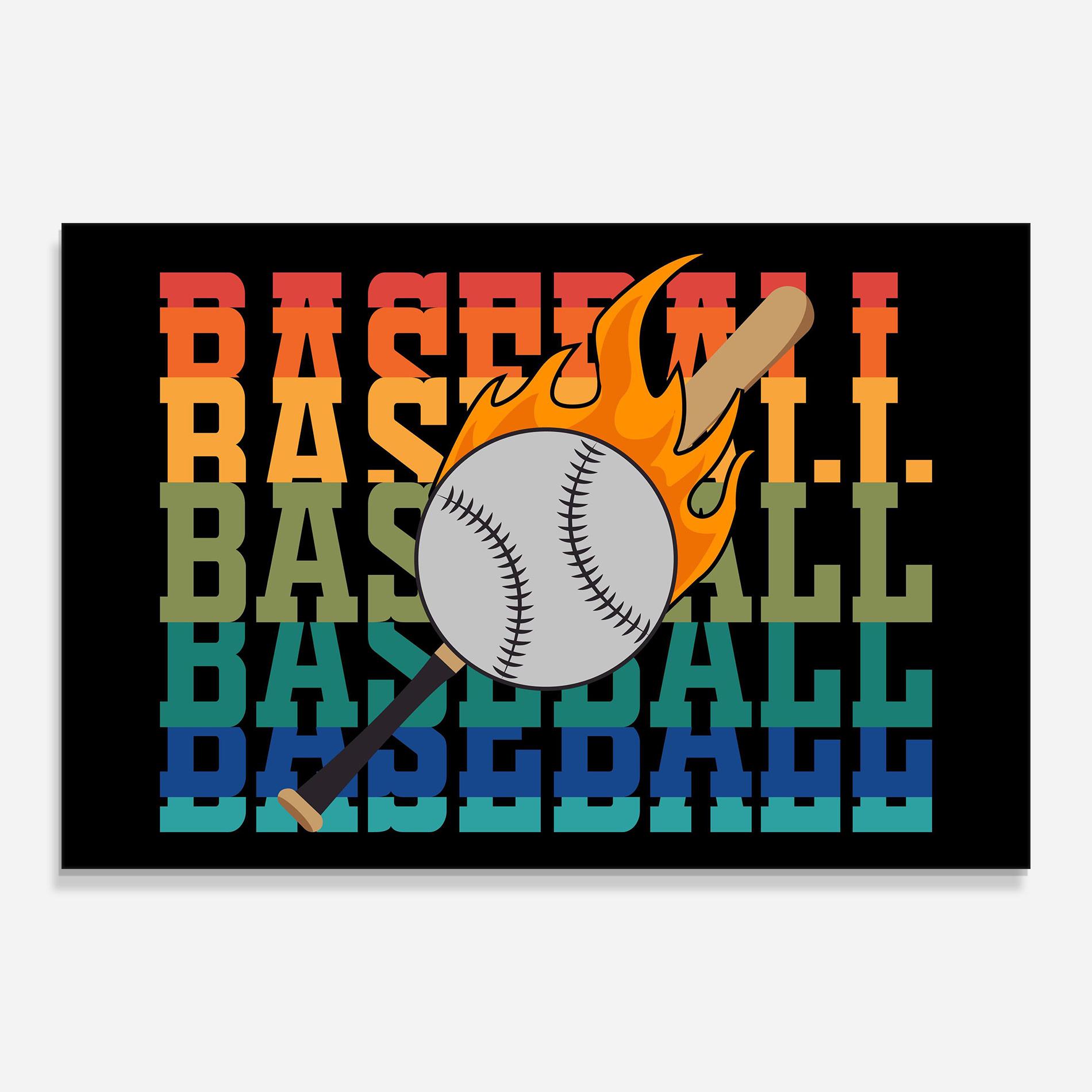 Стъклена картина Baseball Color mockup 0