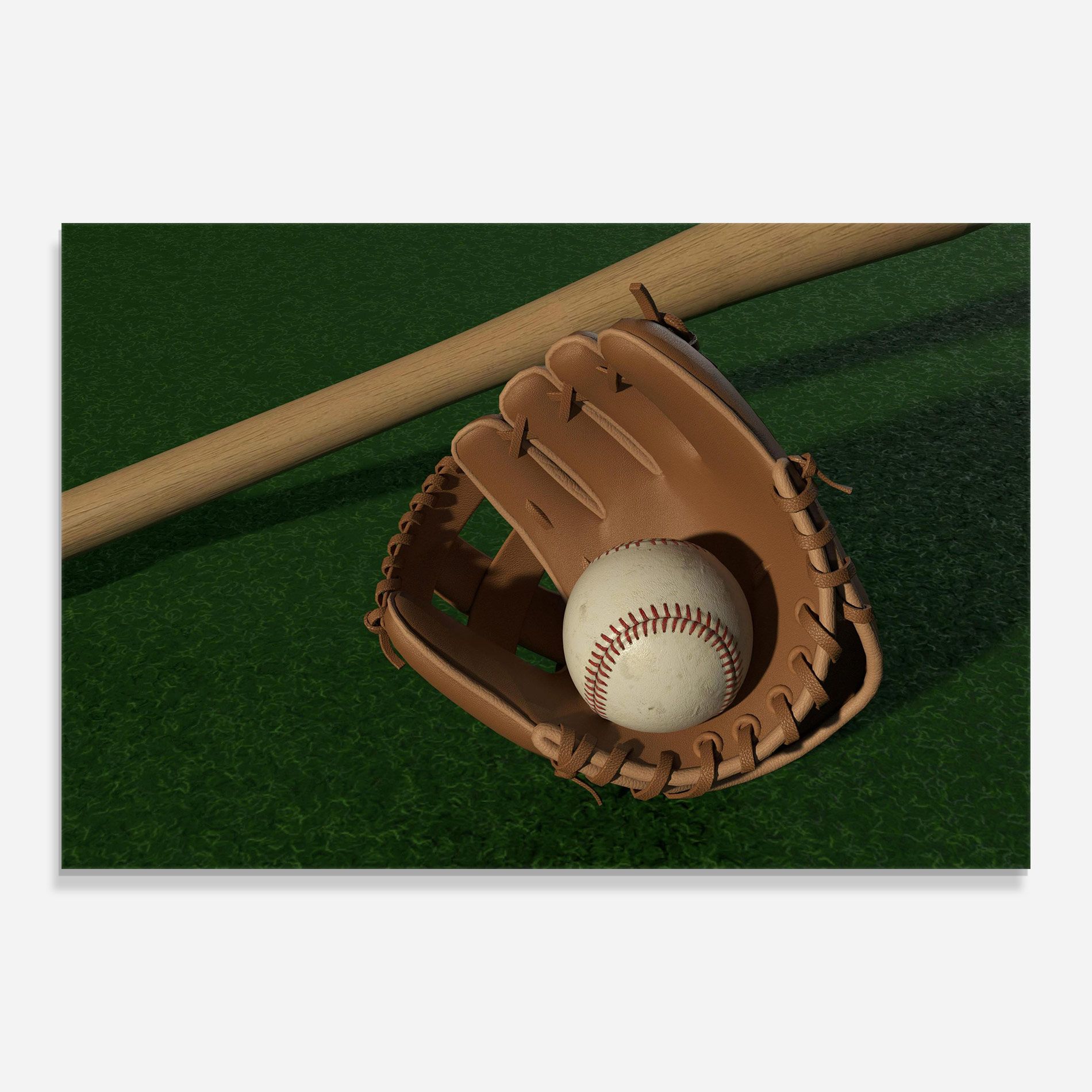 Baseball Glove On Green mockup 0