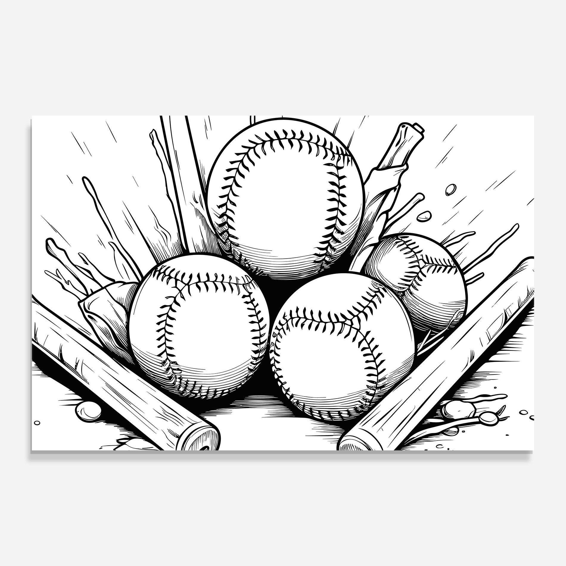 Стъклена картина Big Baseball Ball mockup 0