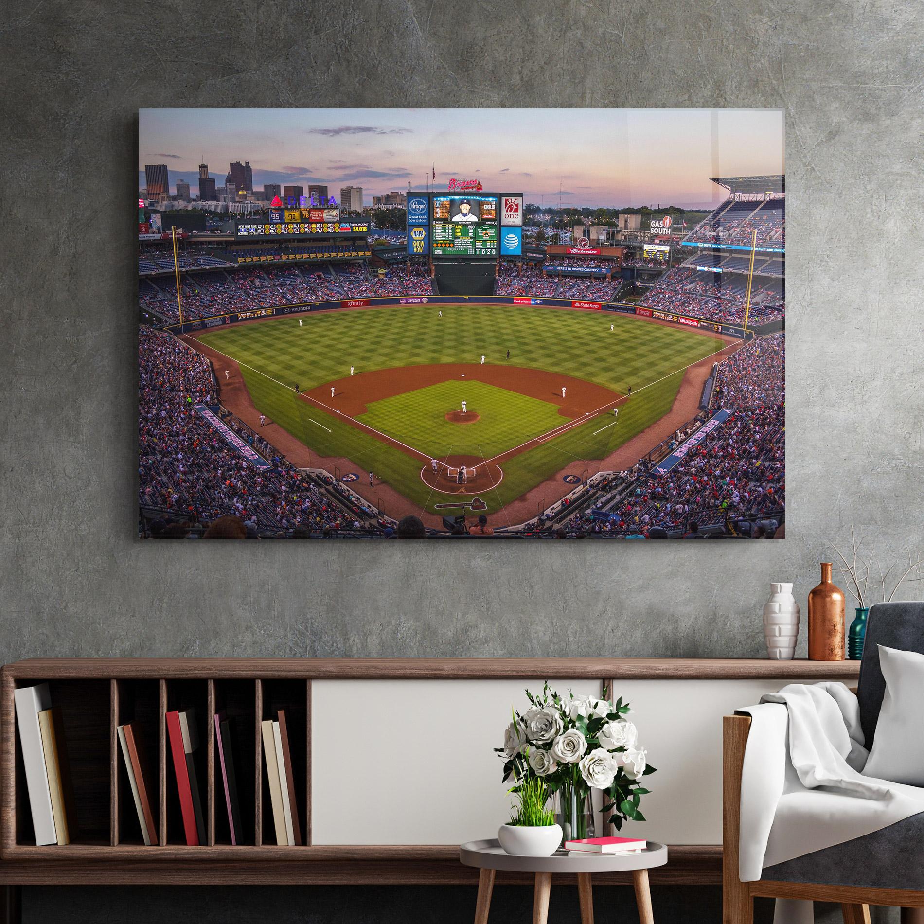 Стъклена картина Baseball Field mockup 2