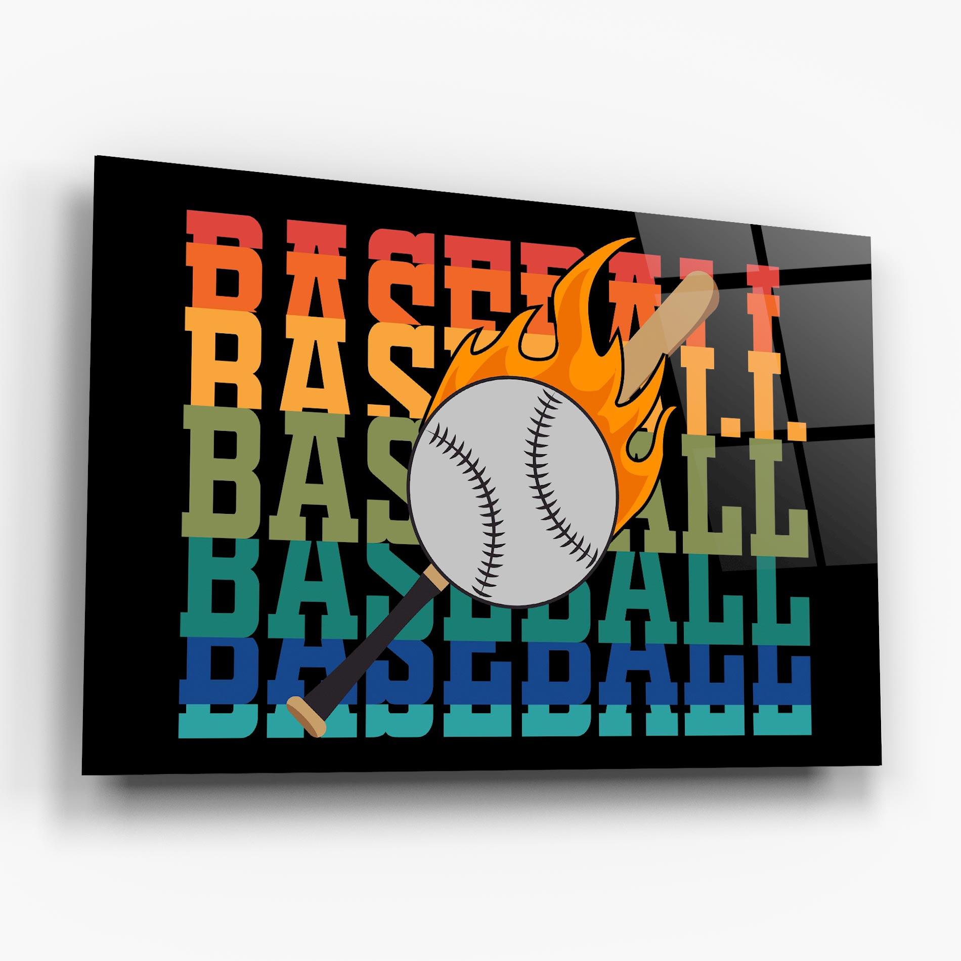 Стъклена картина Baseball Color mockup 6
