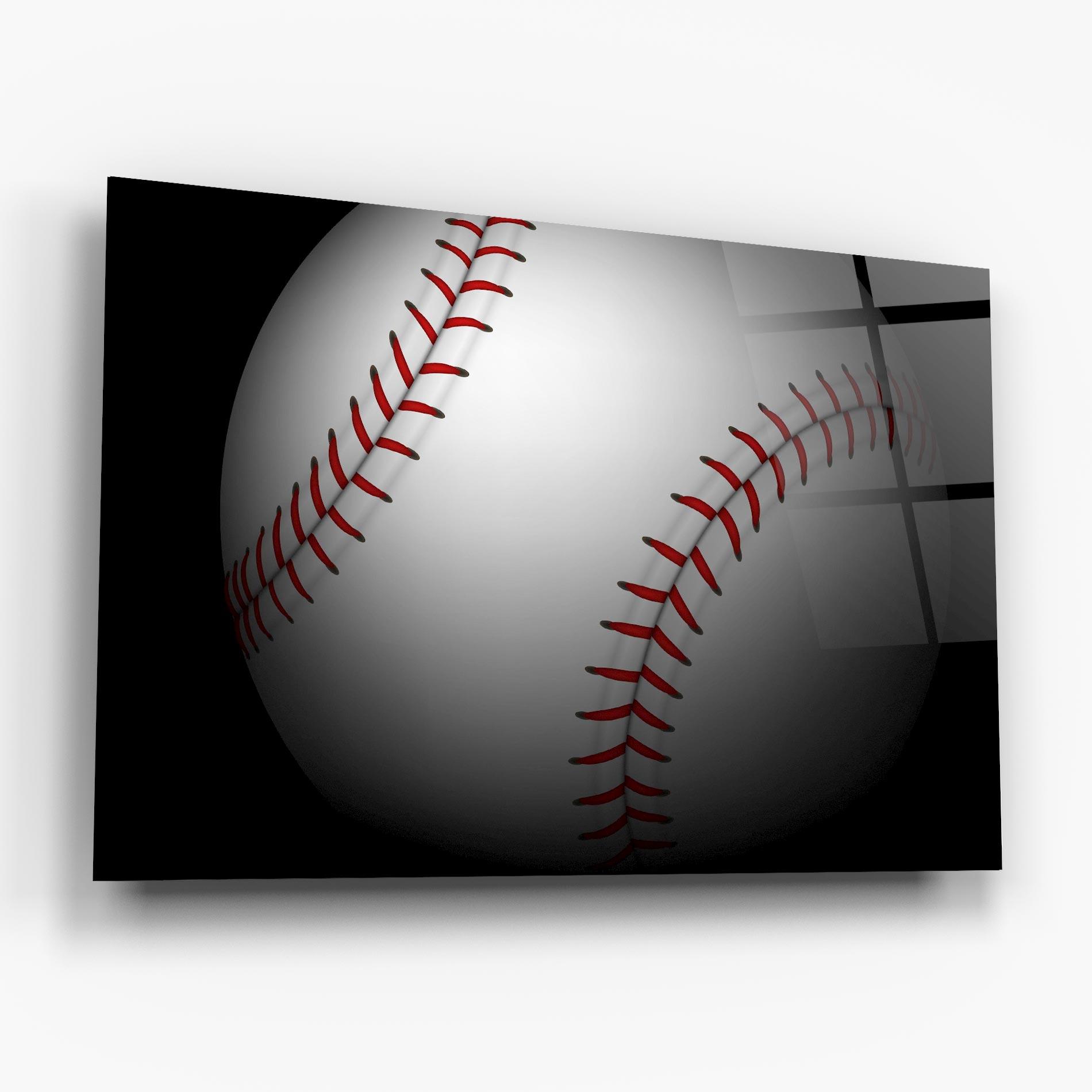 Стъклена картина Close Up Baseball mockup 6