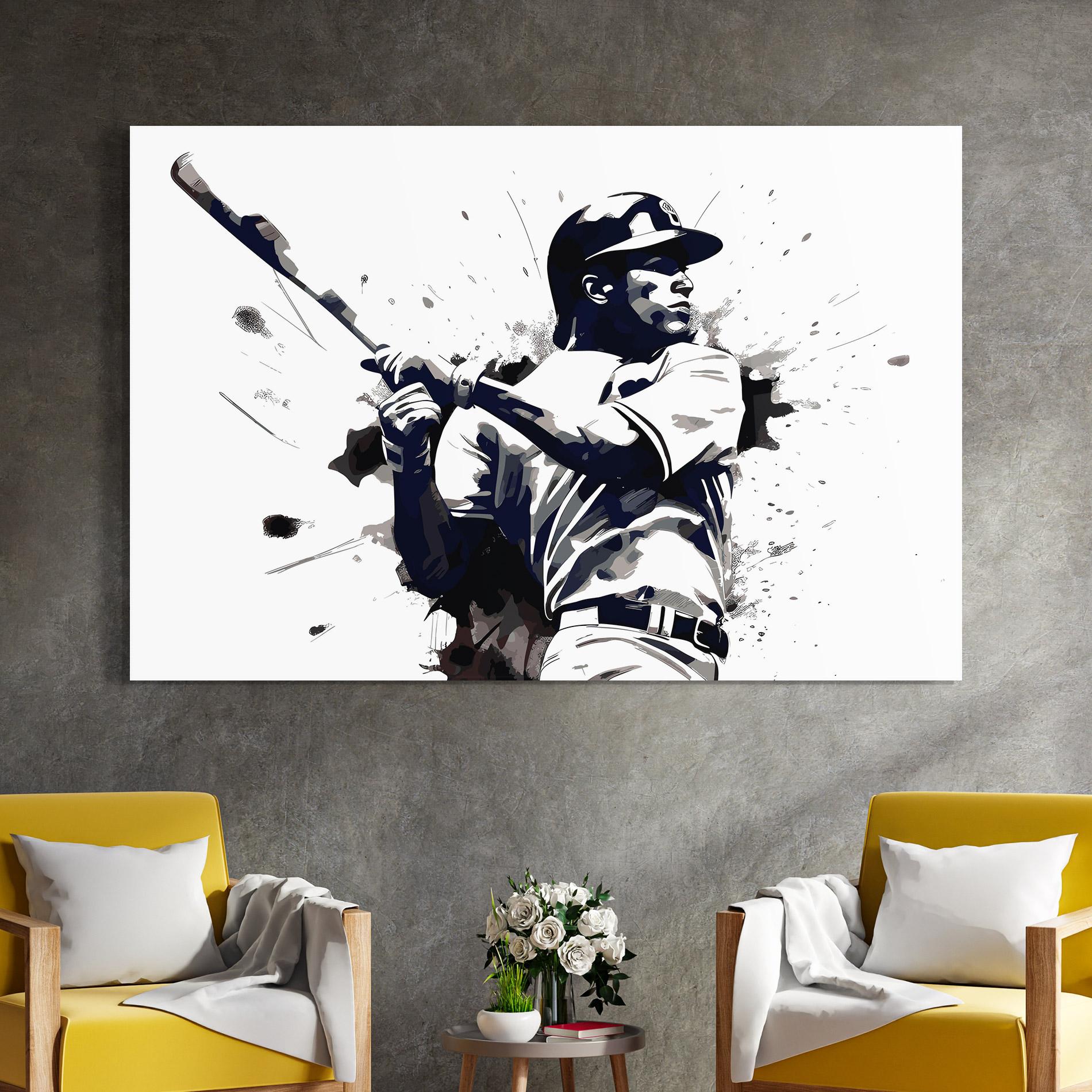 Стъклена картина Baseball Grey Art mockup 4