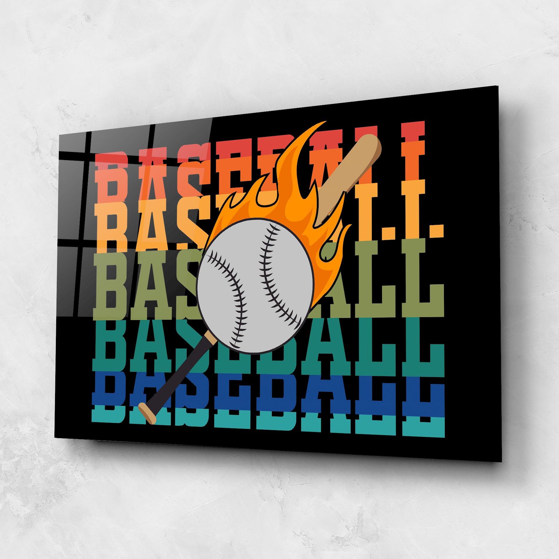 Стъклена картина Baseball Color mockup 1