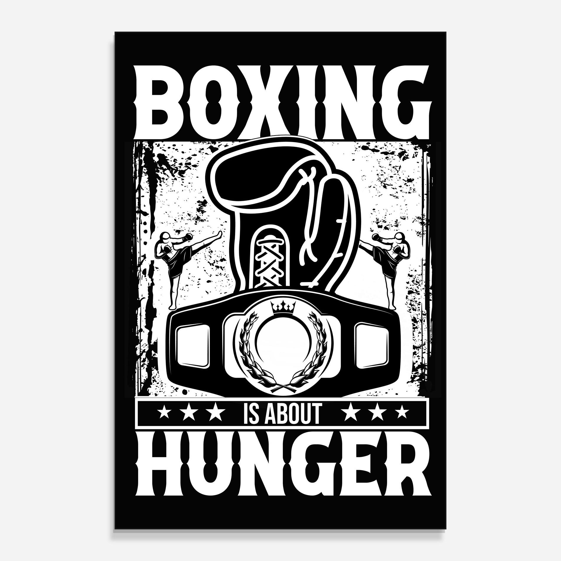 Стъклена картина Boxing Hunger mockup 0