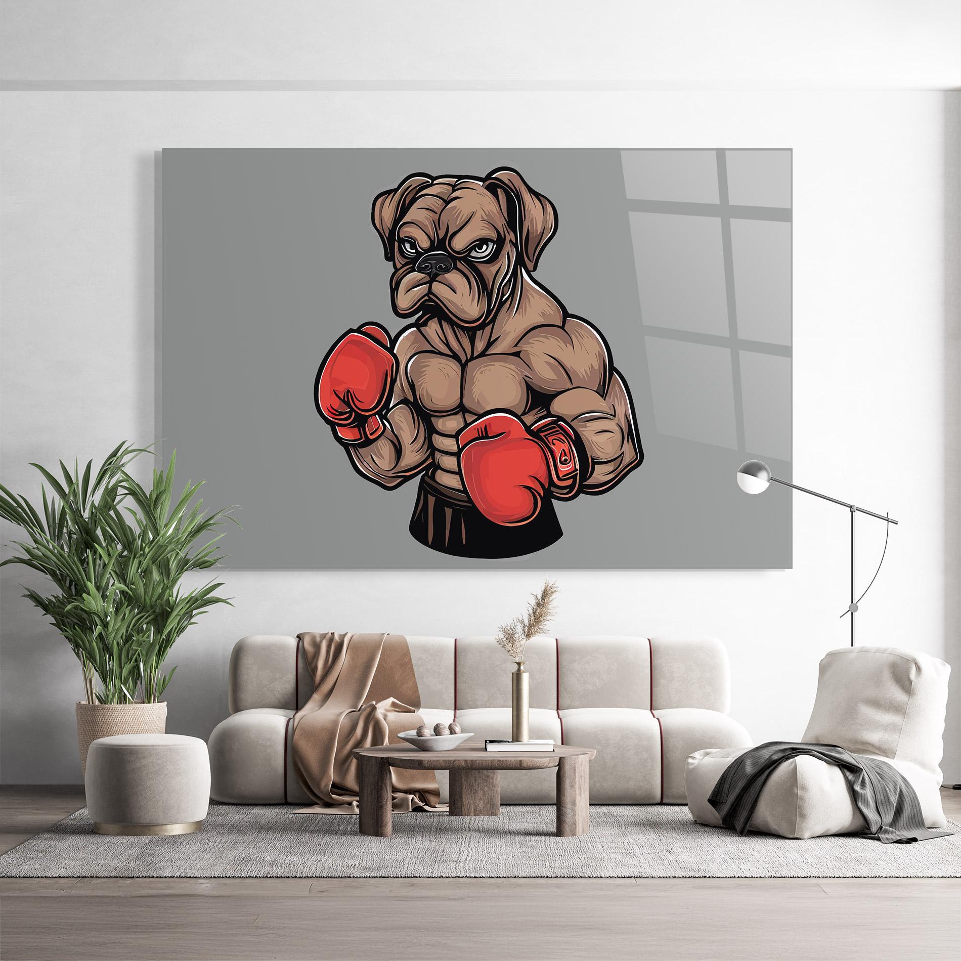 Стъклена картина Boxer Dog mockup 9