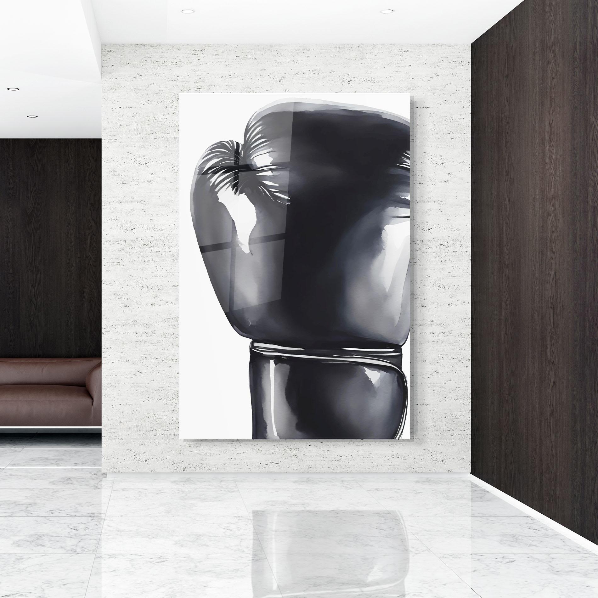 Стъклена картина Black Box Glove mockup 9