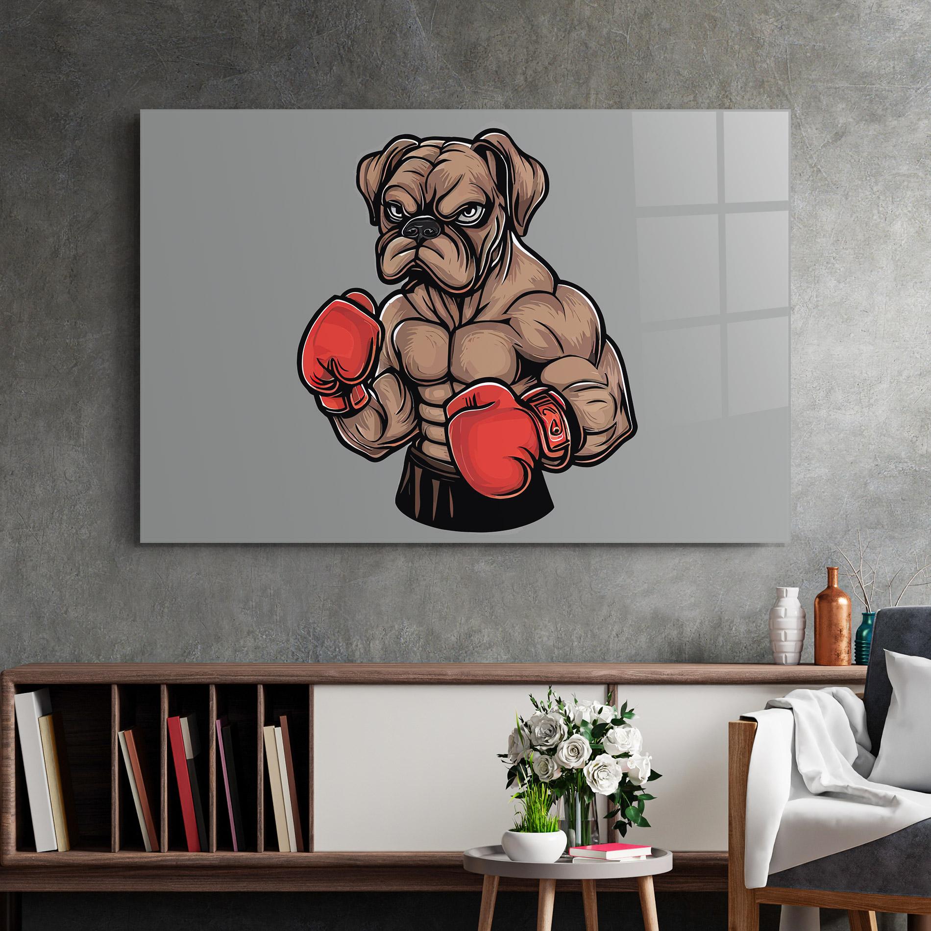 Стъклена картина Boxer Dog mockup 2