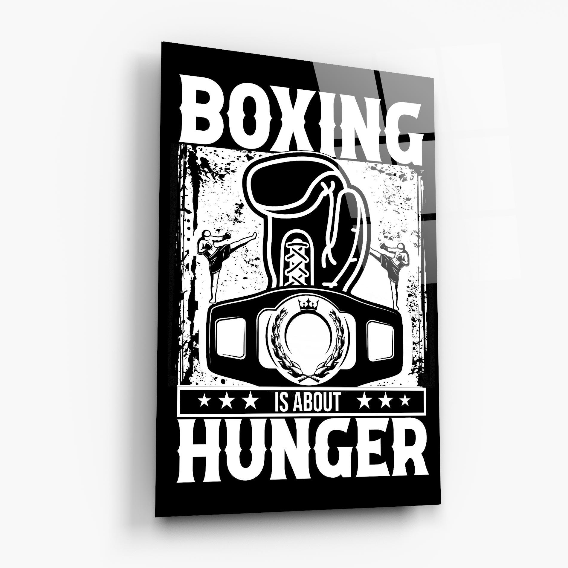Стъклена картина Boxing Hunger mockup 6
