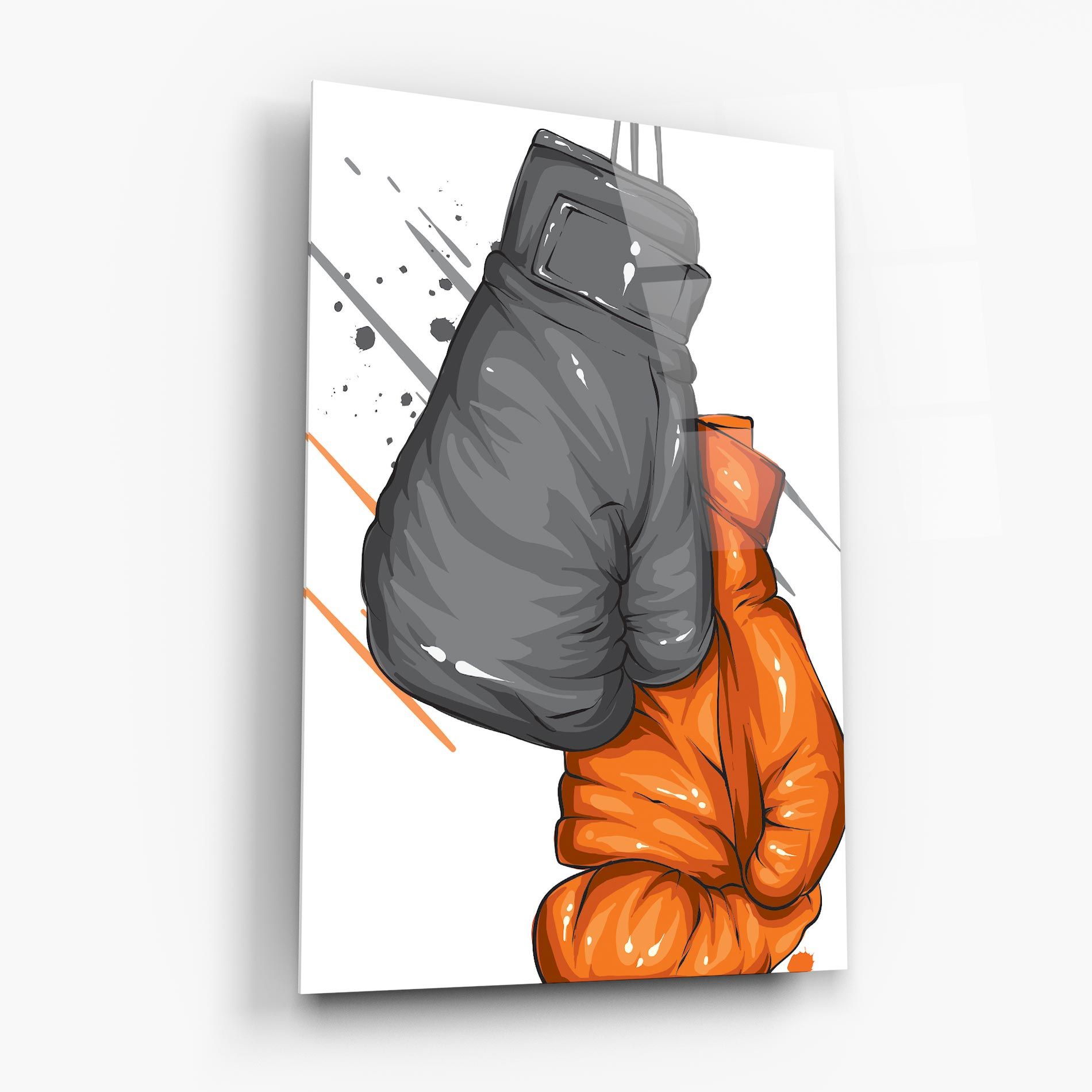 Grey Orange Glove mockup 6