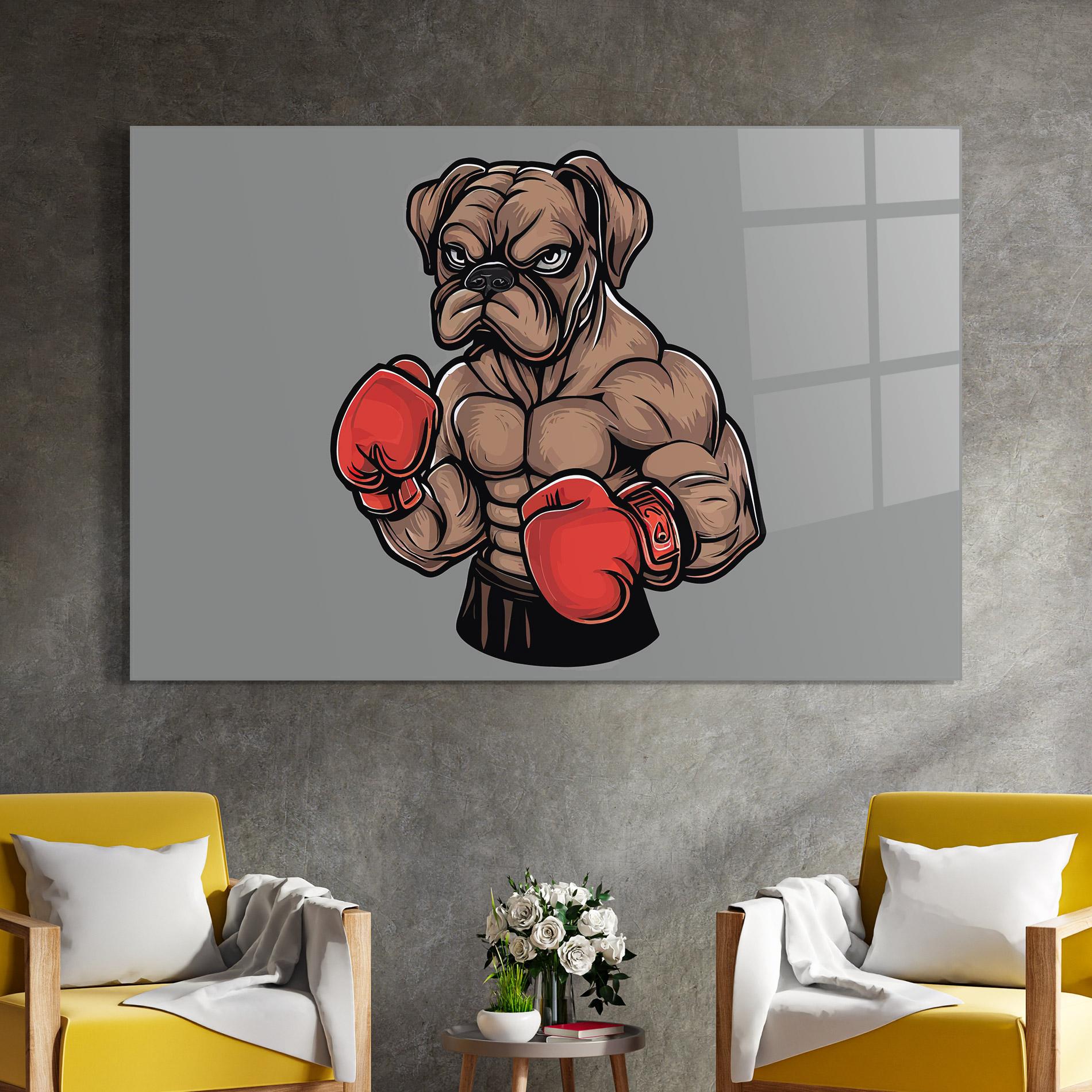 Стъклена картина Boxer Dog mockup 4