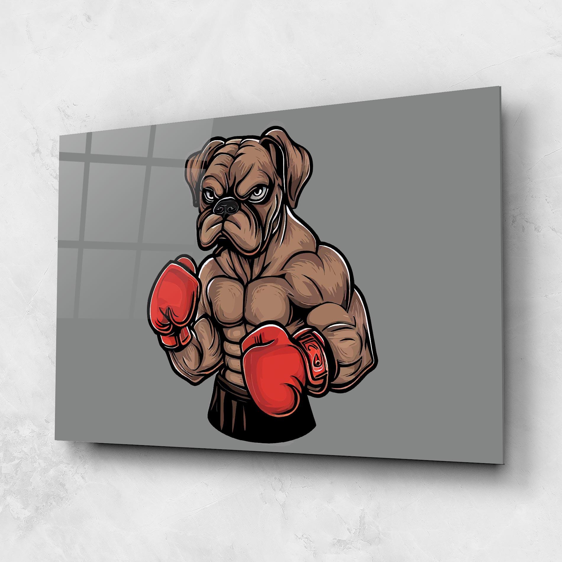 Стъклена картина Boxer Dog mockup 1