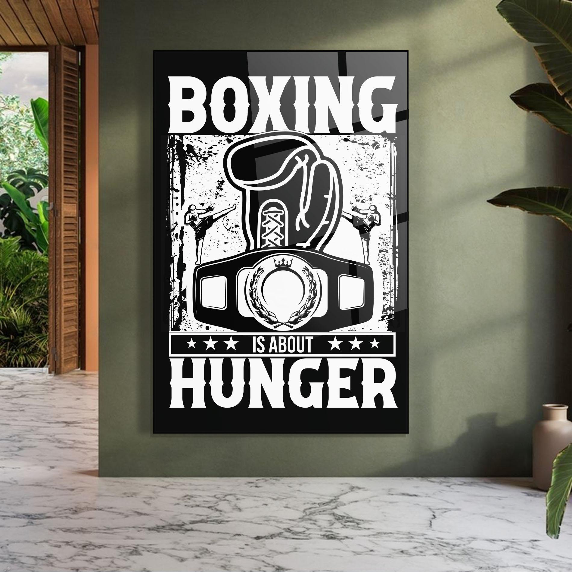 Стъклена картина Boxing Hunger mockup 7
