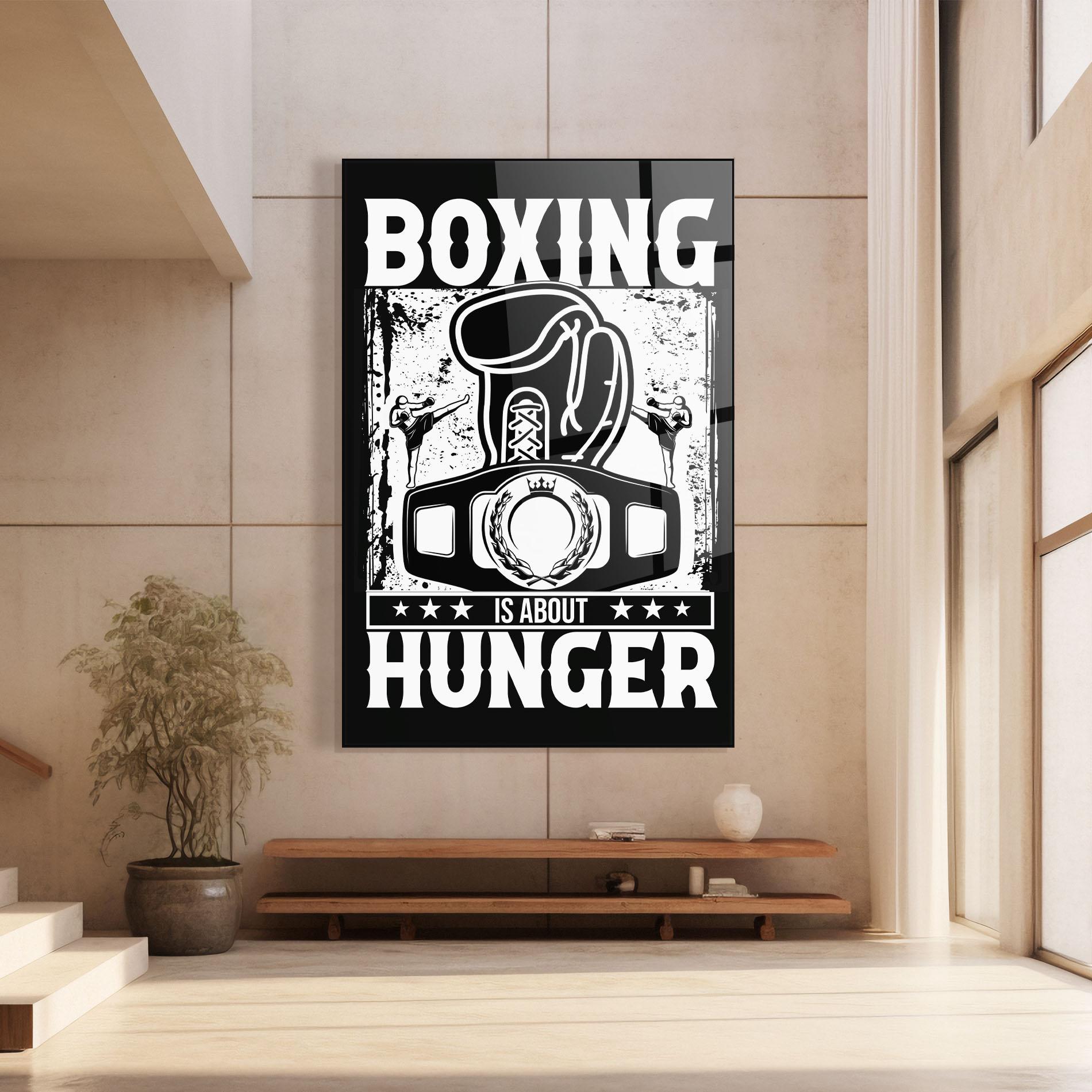 Стъклена картина Boxing Hunger mockup 8