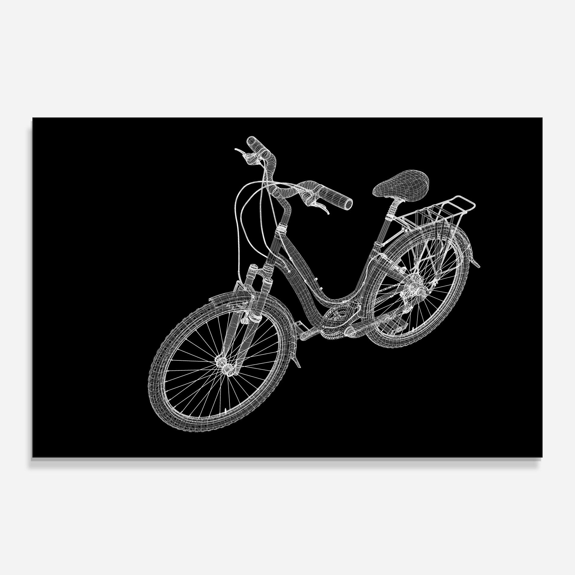 Стъклена картина Bicycle 3d Model mockup 0