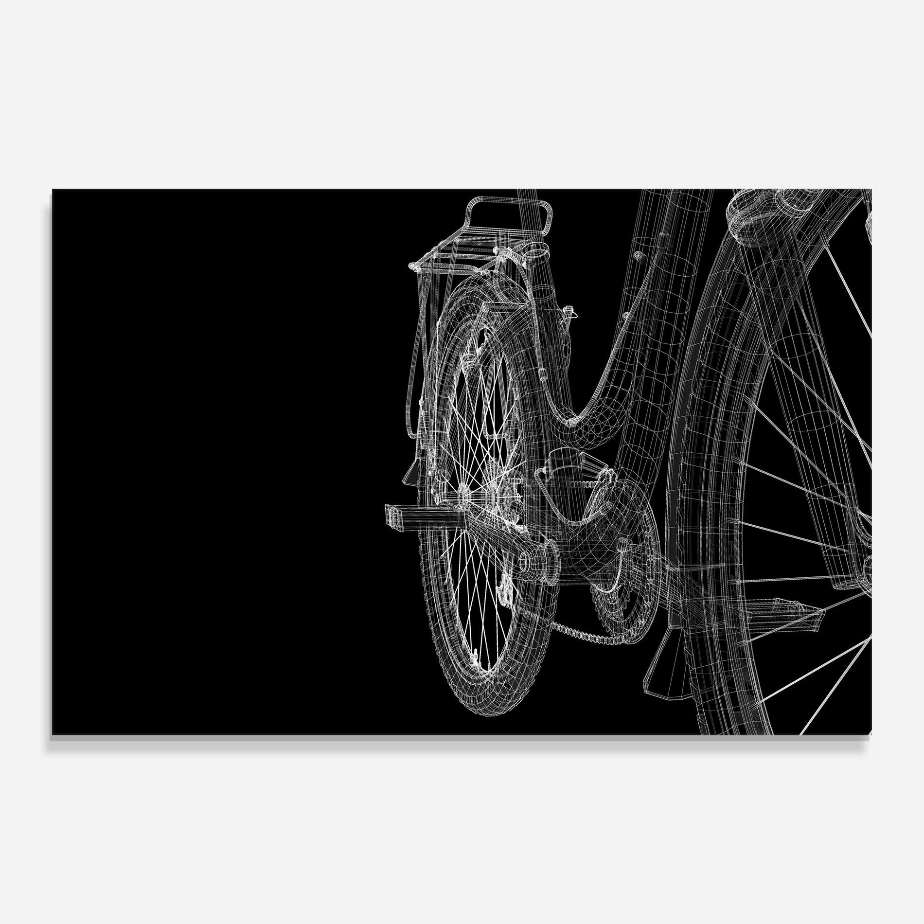 Стъклена картина Bike Wire Model 3d mockup 0
