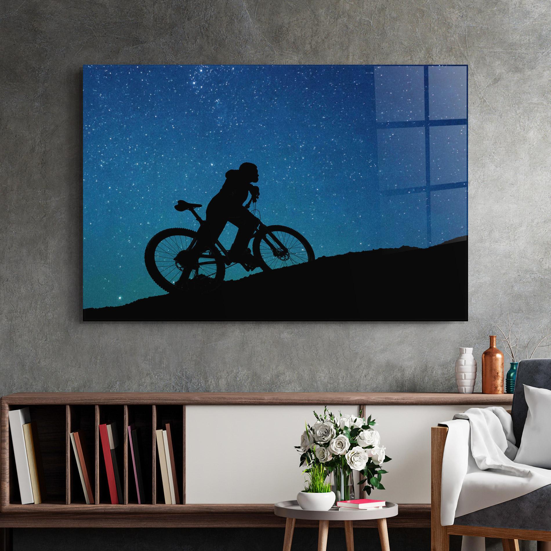 Стъклена картина Bike Blast mockup 2