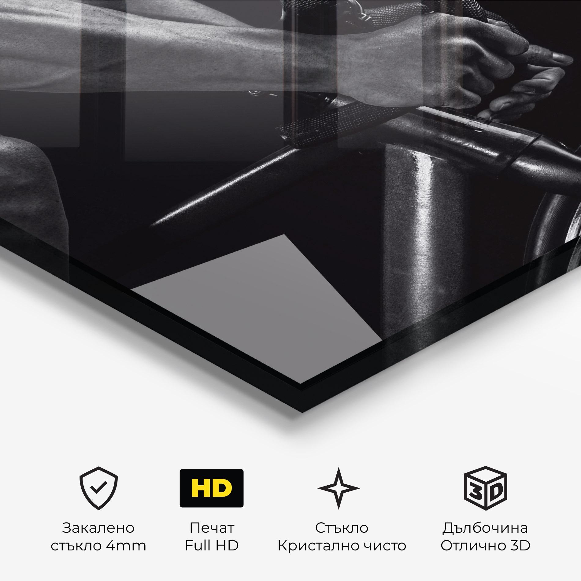 Стъклена картина Bike Burst mockup 3