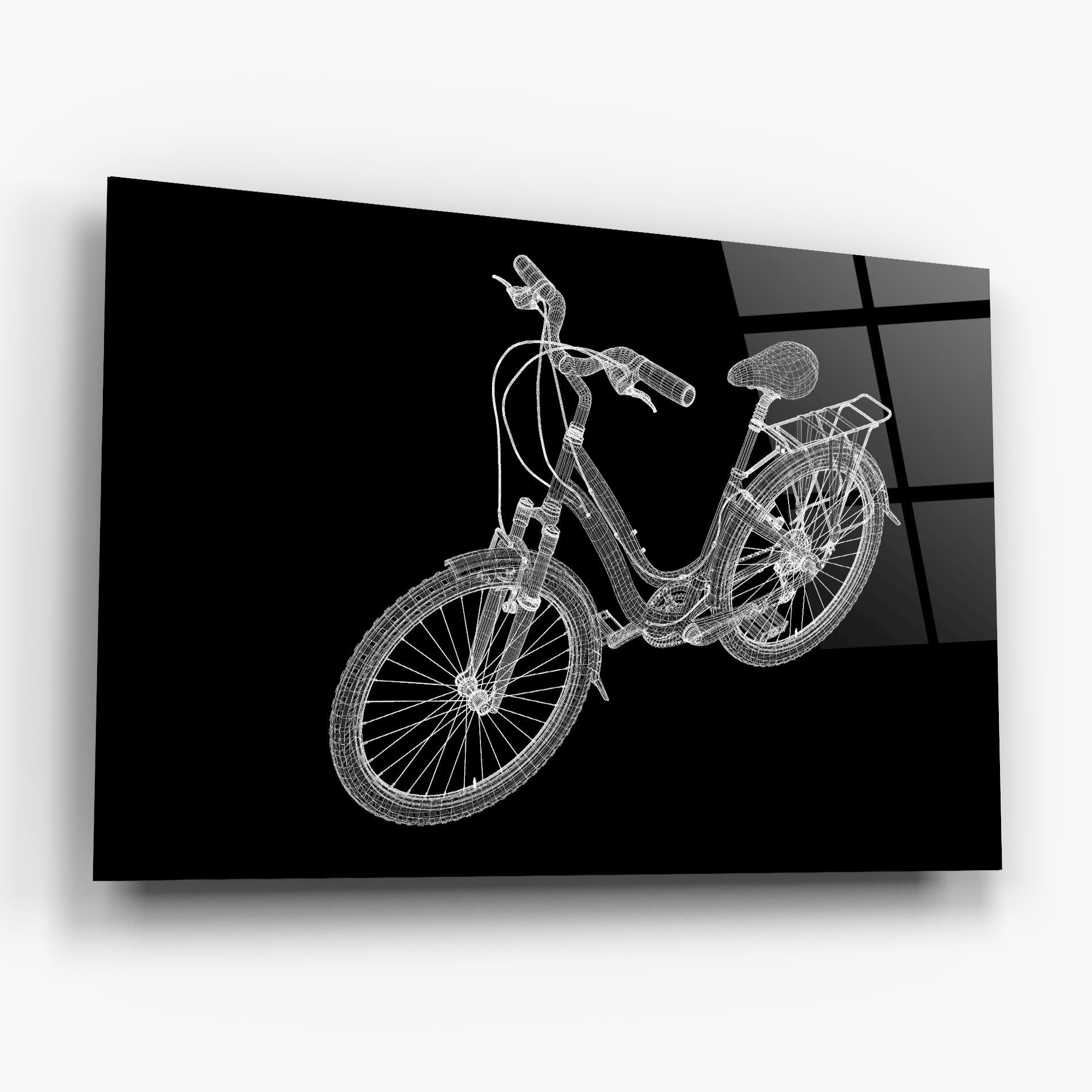 Стъклена картина Bicycle 3d Model mockup 6