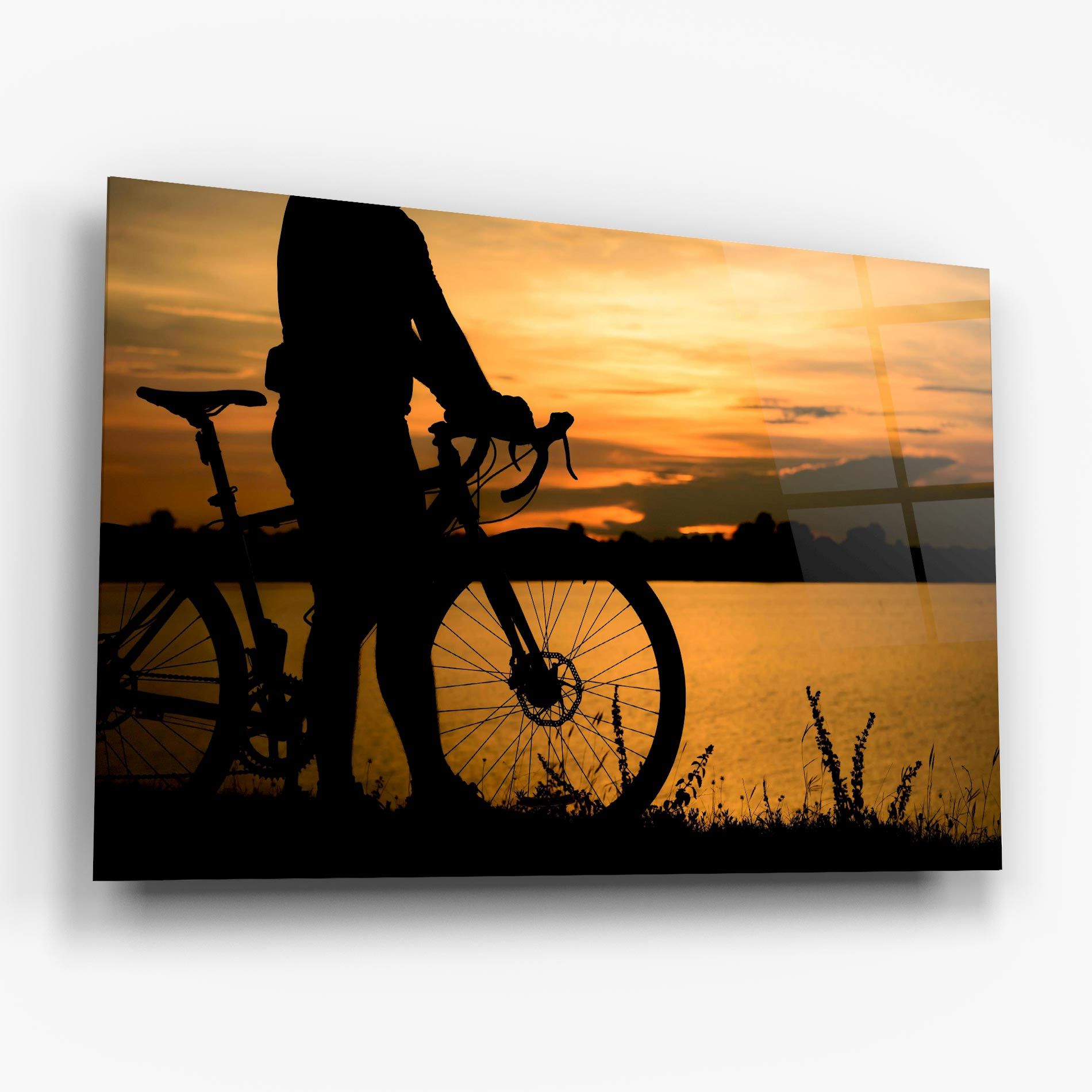 Bicycle Sunset Silhouette mockup 6