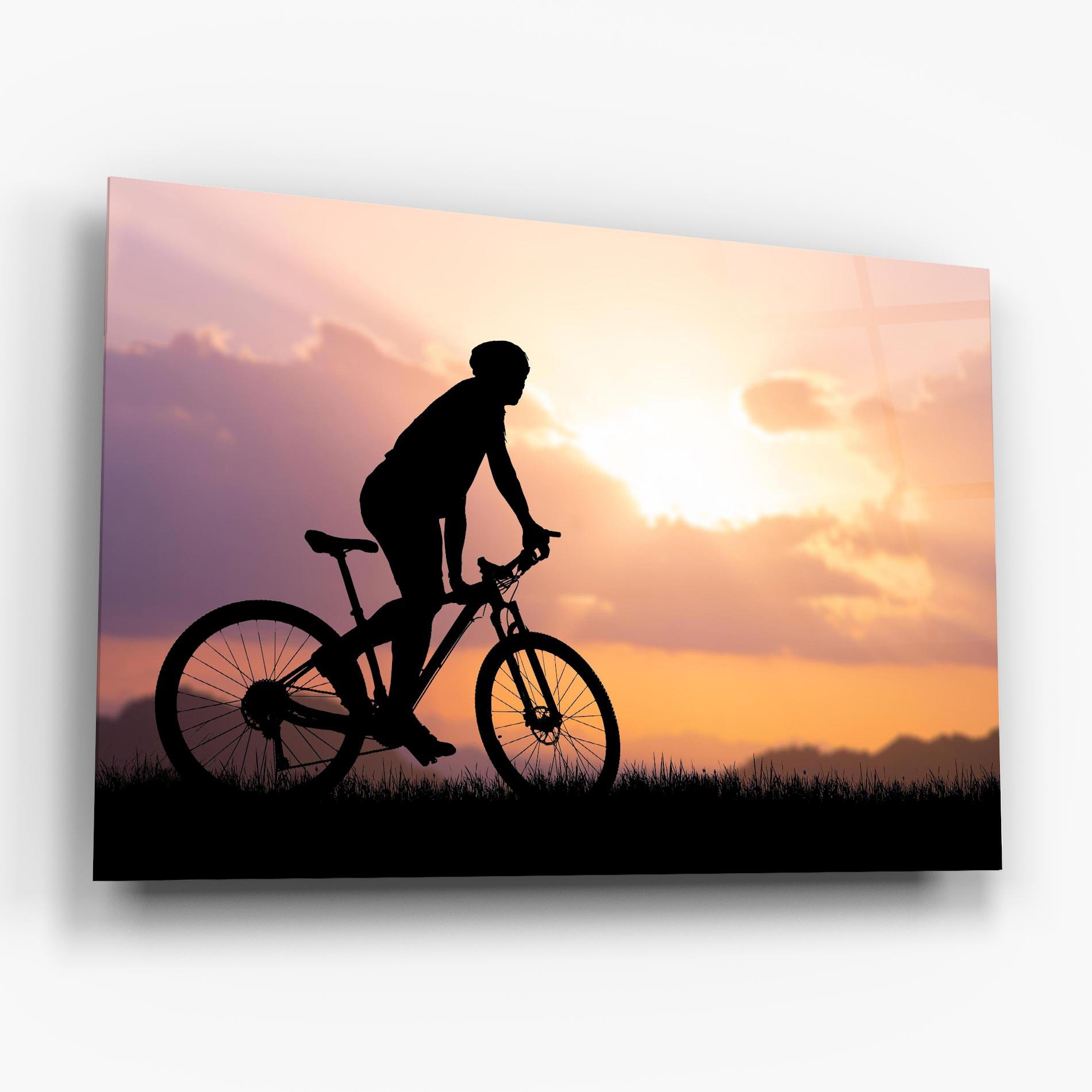 Стъклена картина Bike Travel Concept mockup 6