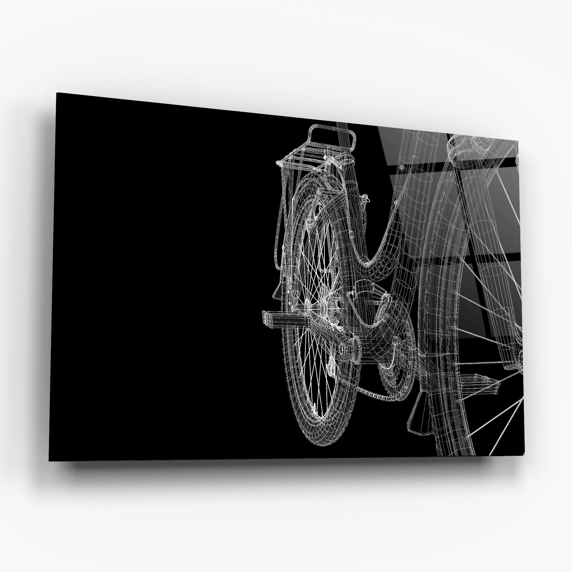 Стъклена картина Bike Wire Model 3d mockup 6
