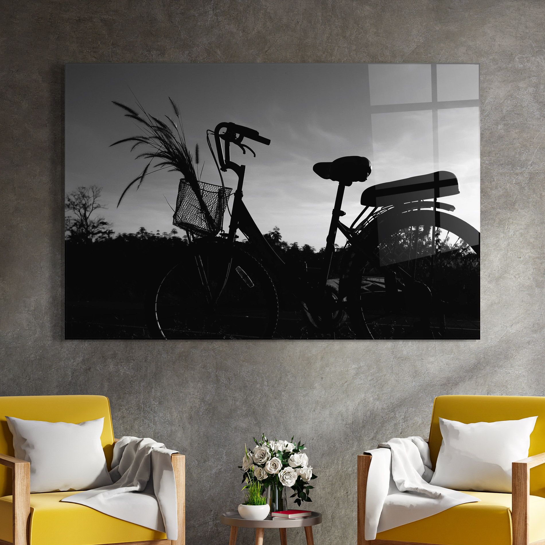 Black Bike Shilouette mockup 4