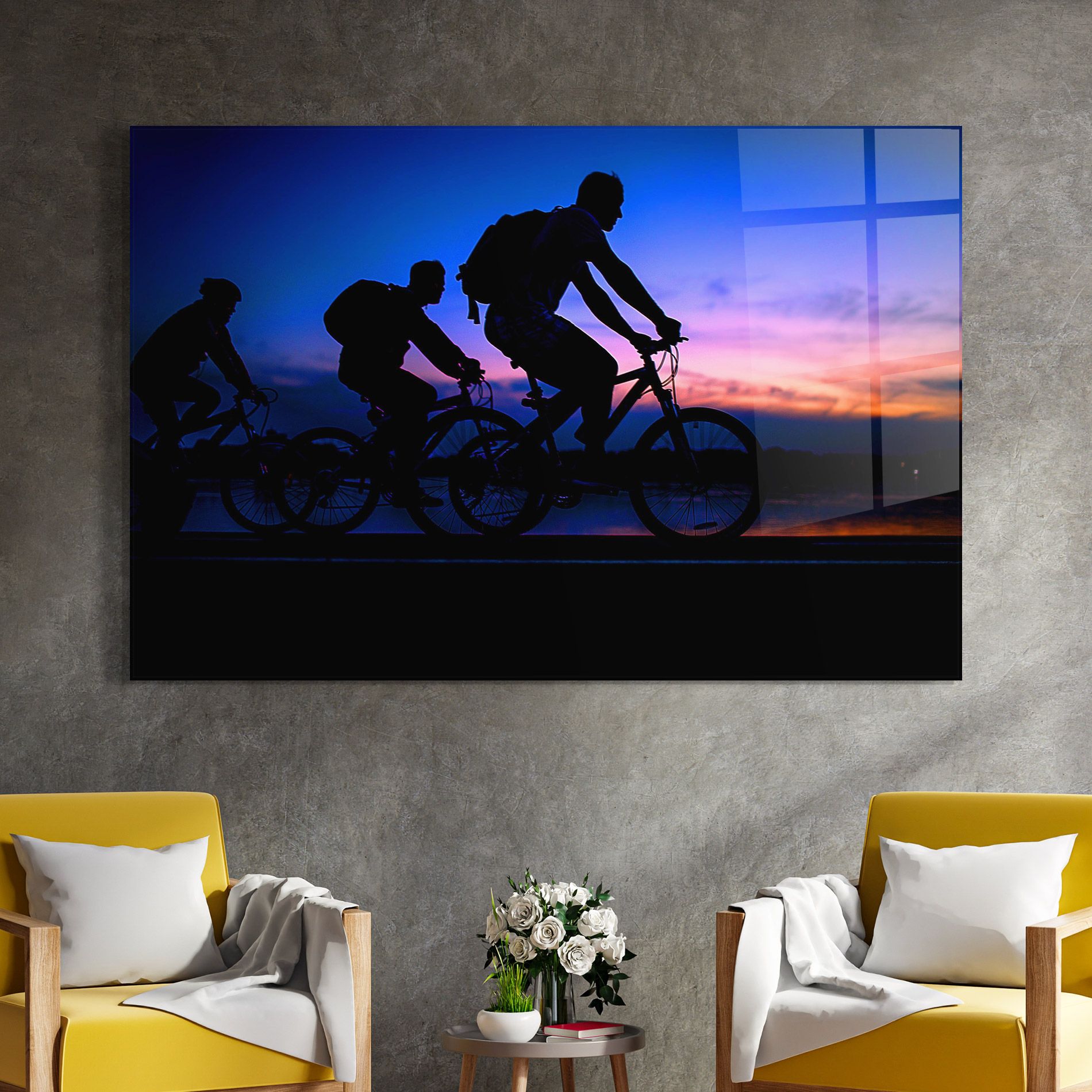 Dark Blue Sky Shilouette mockup 4