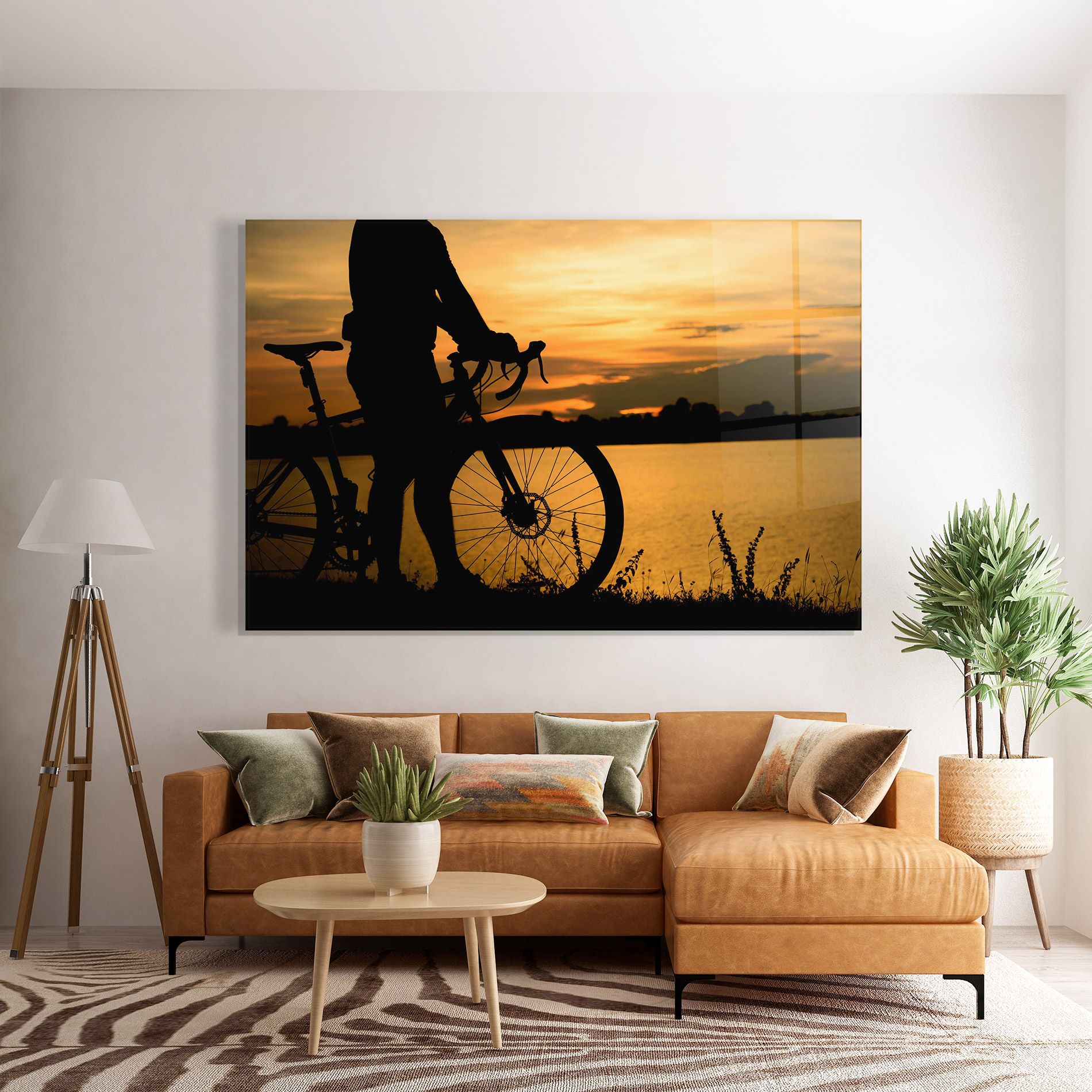 Bicycle Sunset Silhouette mockup 7