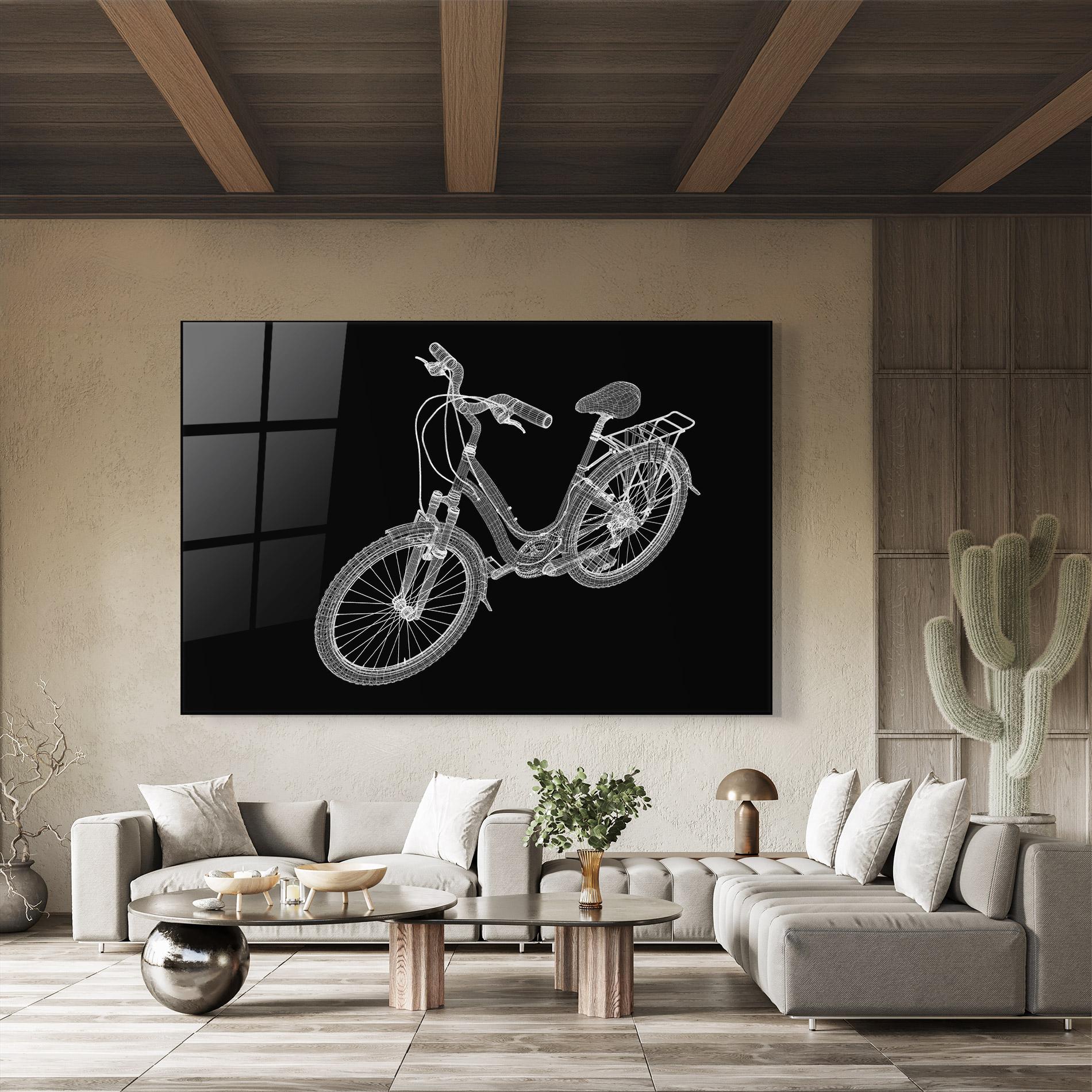 Стъклена картина Bicycle 3d Model mockup 8