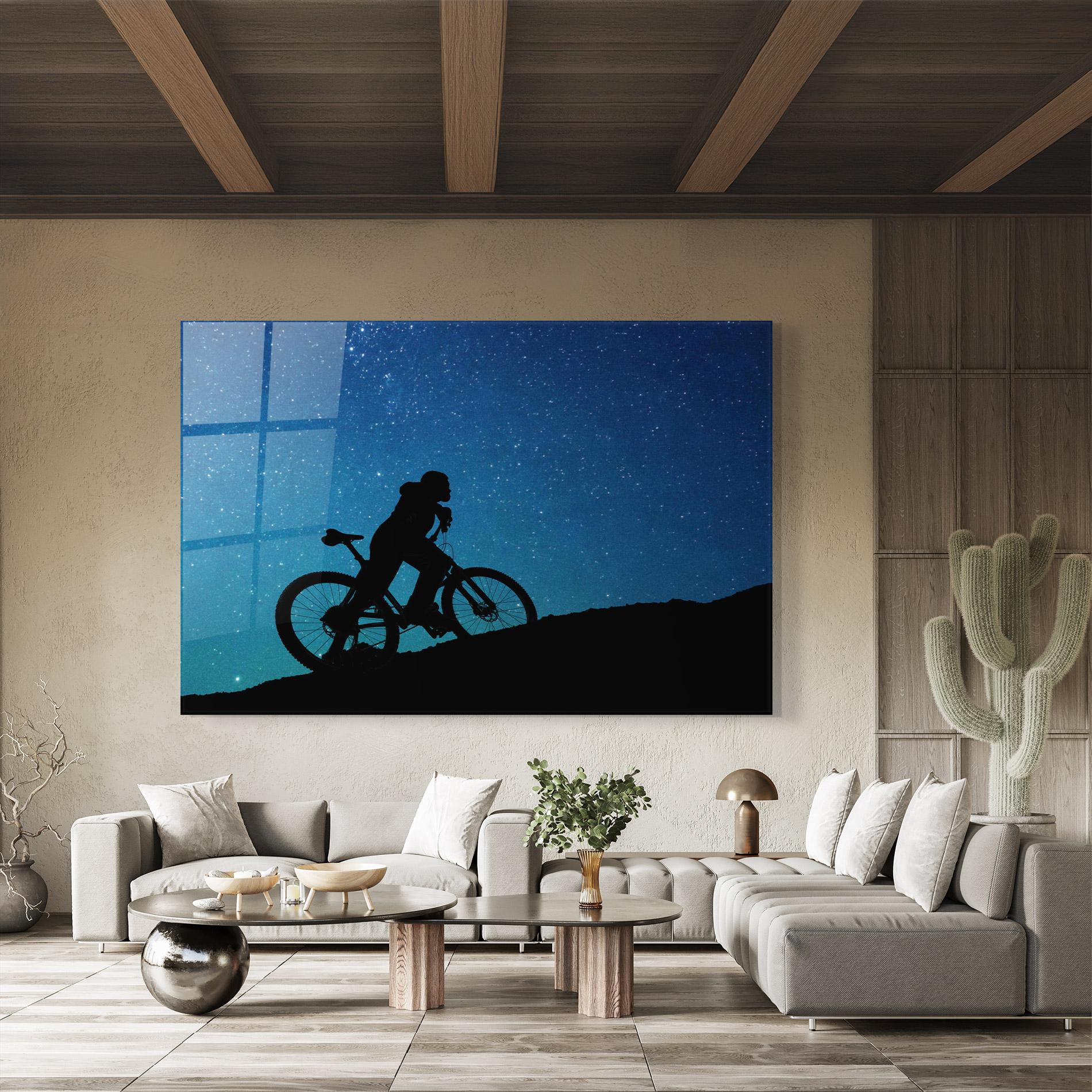 Стъклена картина Bike Blast mockup 8