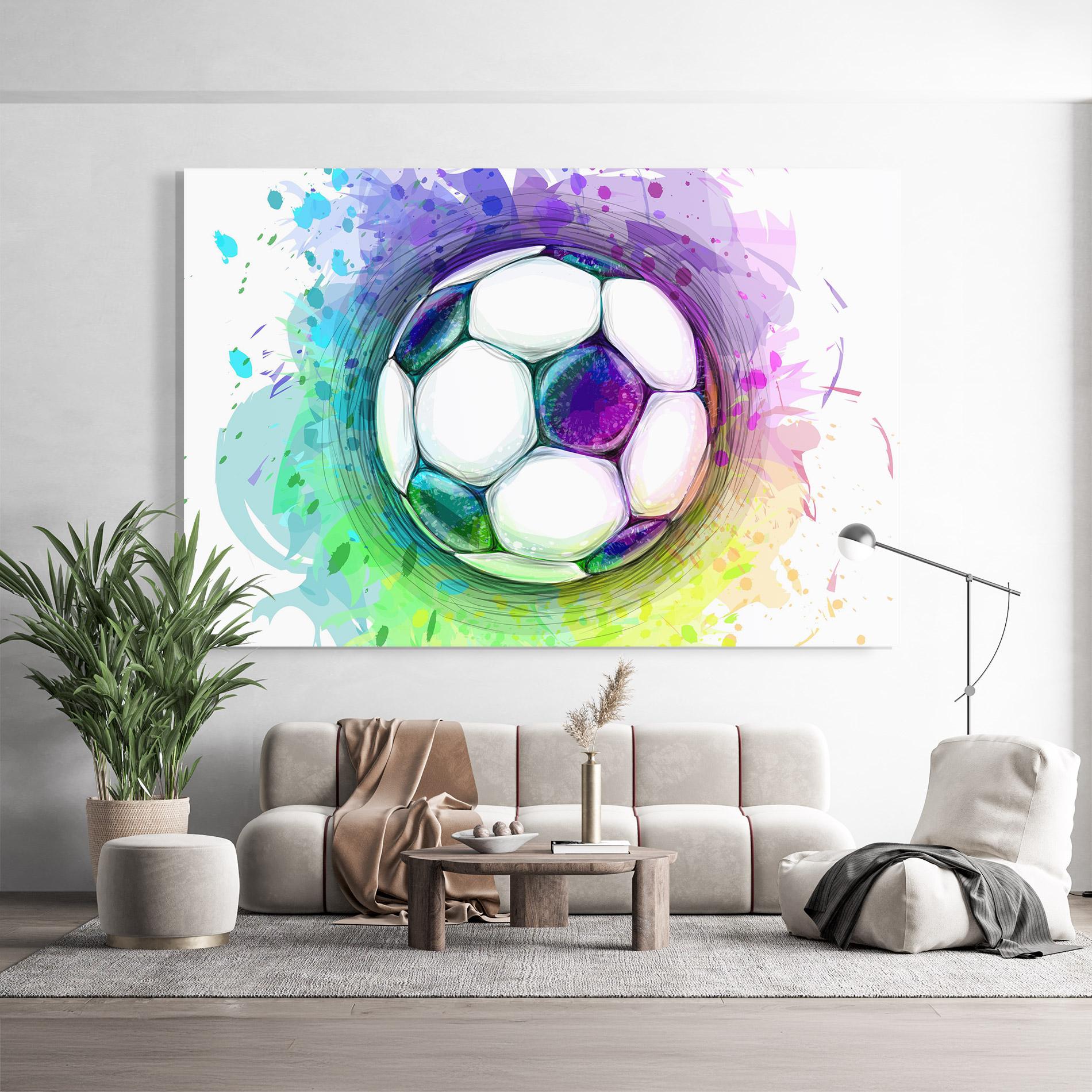Стъклена картина Colorful Football mockup 9