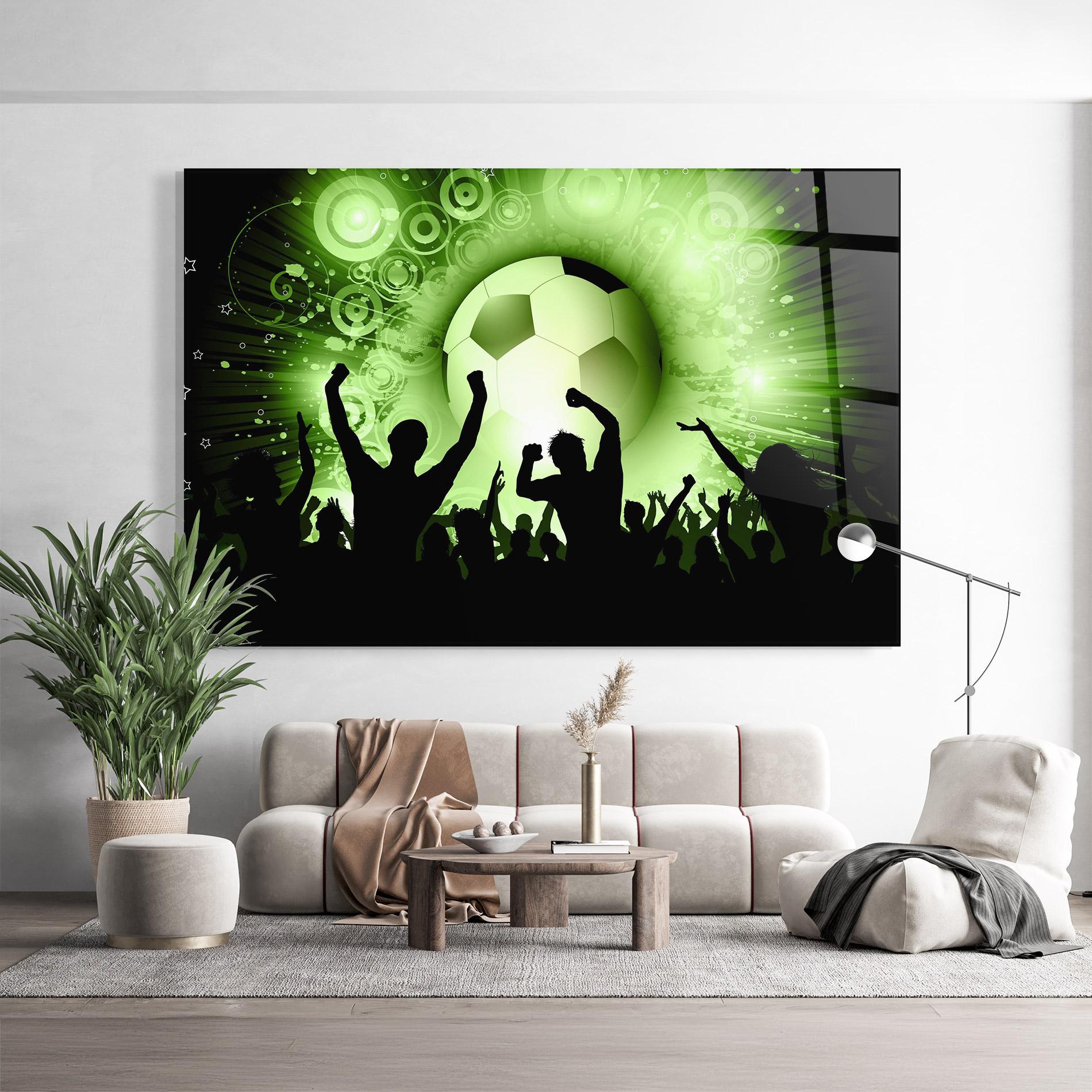 Стъклена картина Football Crowd mockup 9